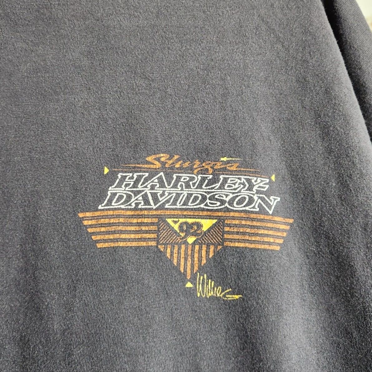 Harley Davidson VINTAGE Harley Davidson Shirt 2XL Unisex Black Double Sided Single Stitch Womens/Mens? Size US XXL / EU 58 / 5 - 3 Thumbnail