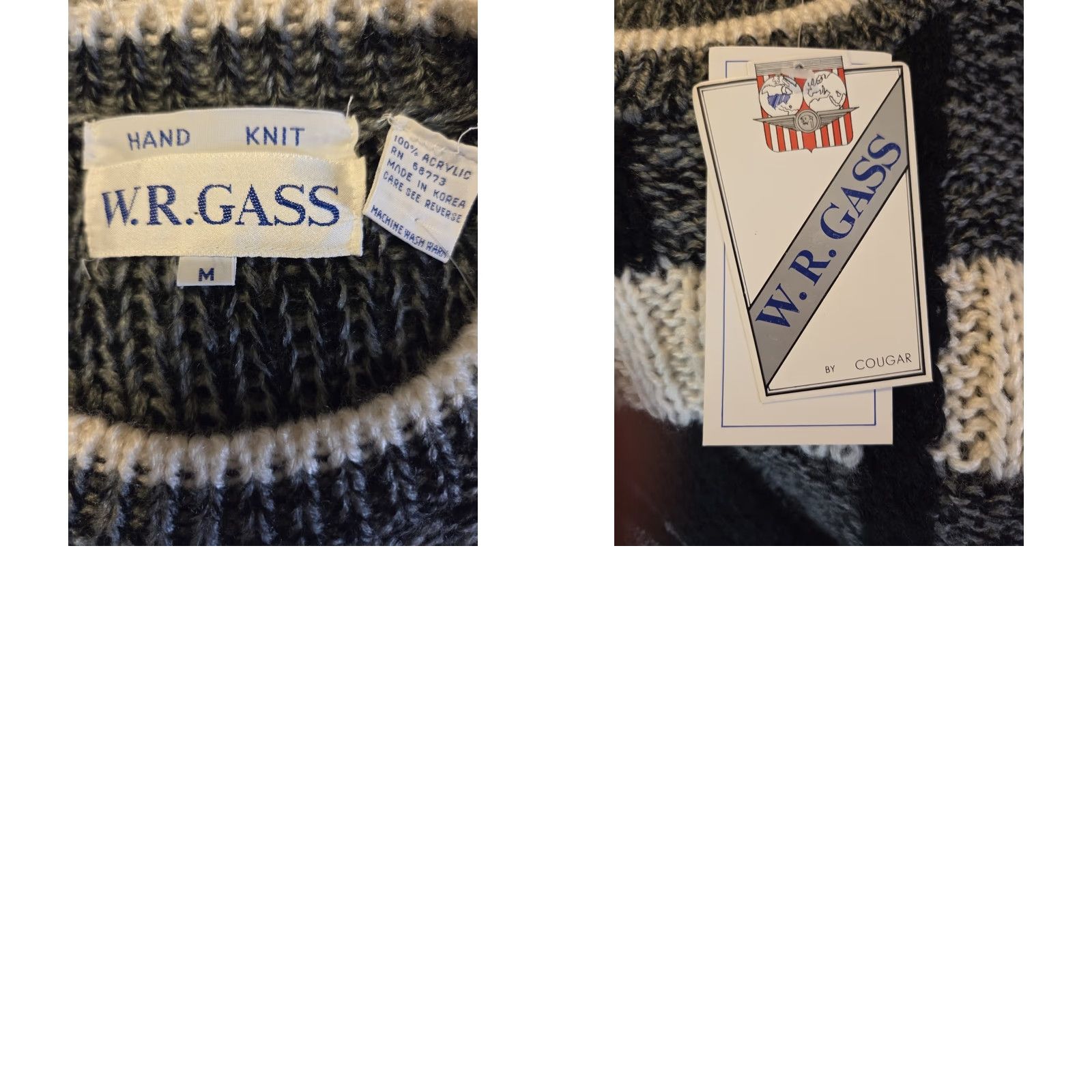 Vintage VINTAGE W.R. Gass Geometric Hand Knit Sweater Mens M Size US M / EU 48-50 / 2 - 8 Thumbnail