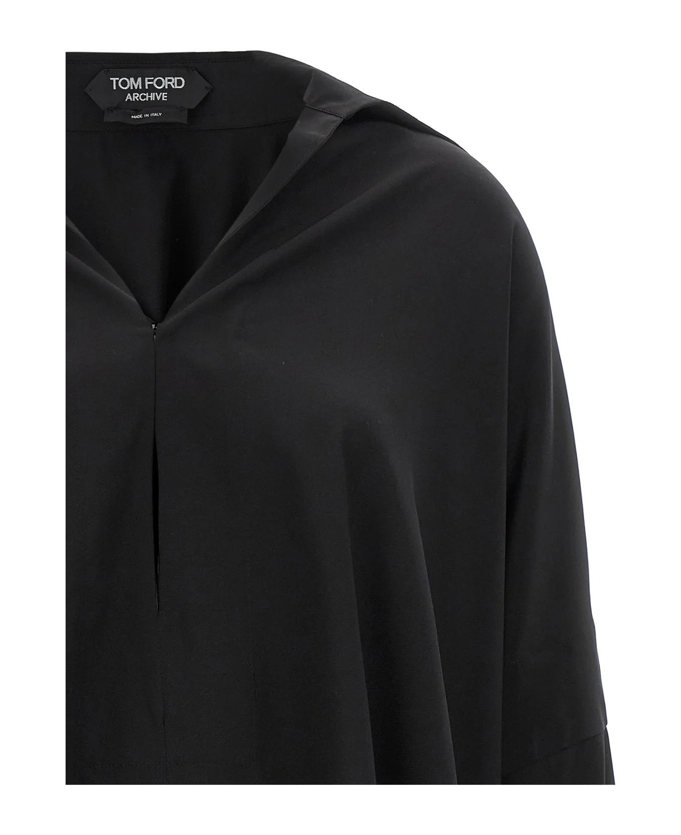 Tom Ford o1y0226 Silk Blouse in Black Size XS / US 0-2 / IT 36-38 - 3 Thumbnail