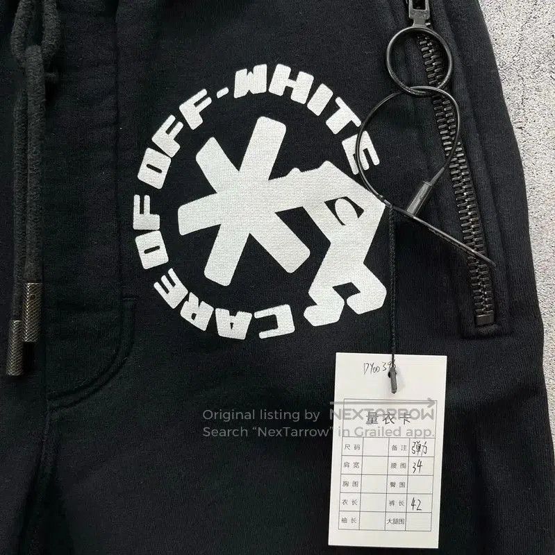 Off-White Off-White Black Cotton Men's Shorts . Size US 30 / EU 46 - 4 Thumbnail