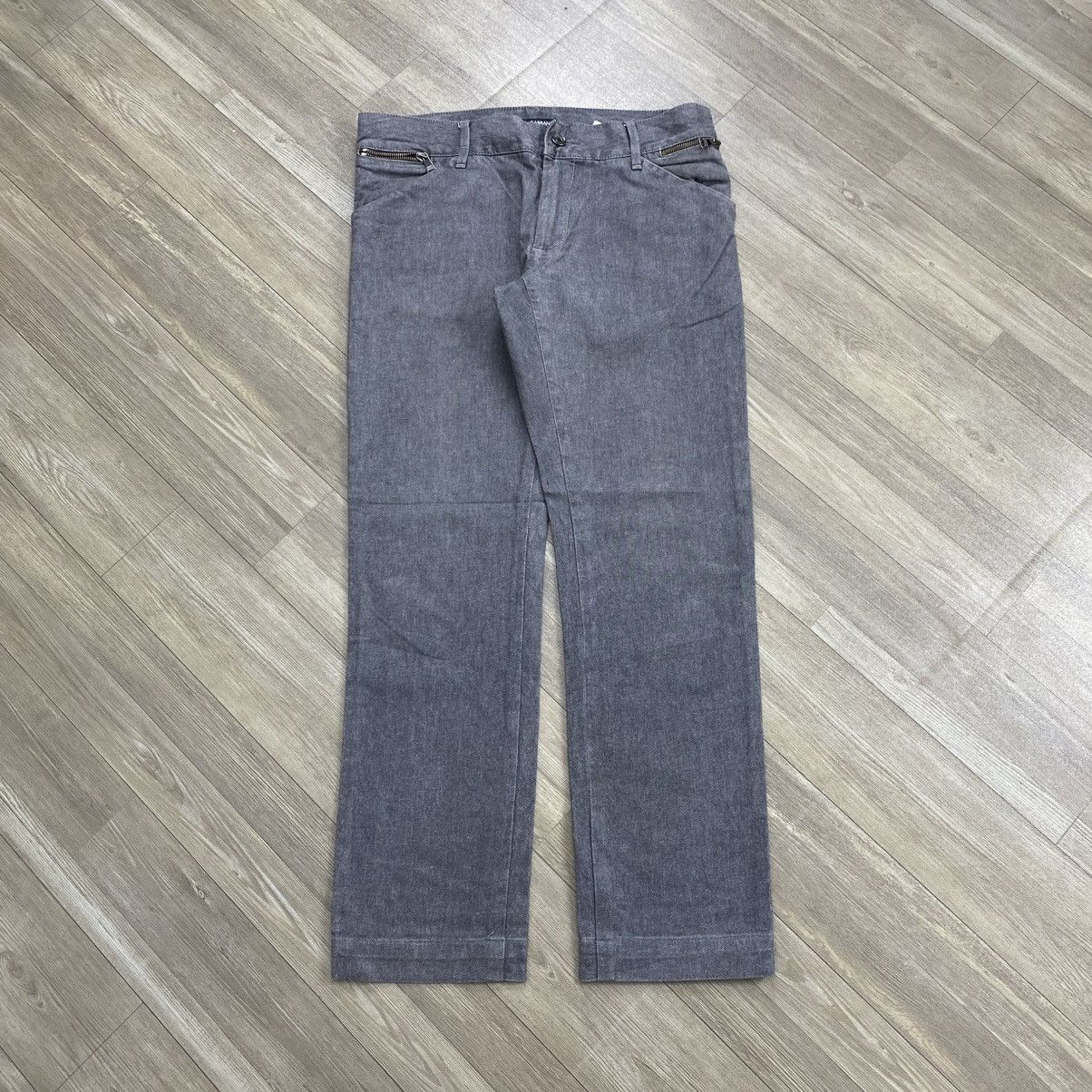 Dolce & Gabbana Vintage Dolce & Gabbana Corduroy Grey Straight Pants Luxury Size US 33 - 15 Thumbnail
