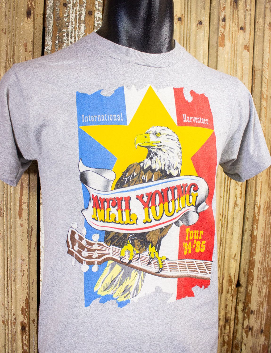 Band Tees × Vintage Neil Young International Harvesters Concert T Shirt 1984/85 Size US S / EU 44-46 / 1 - 4 Thumbnail