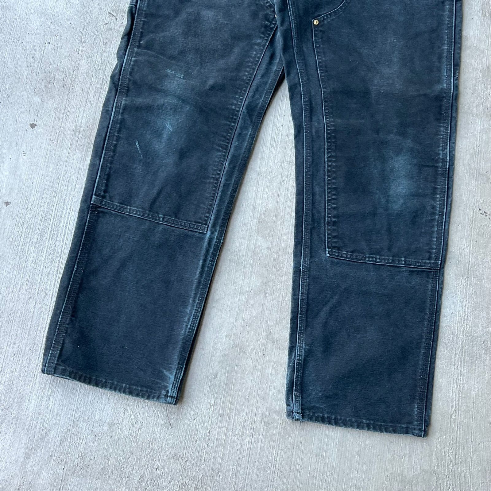 Carhartt × Vintage Carhartt faded black double knee work wear carpenter pants Size US 32 / EU 48 - 3 Thumbnail