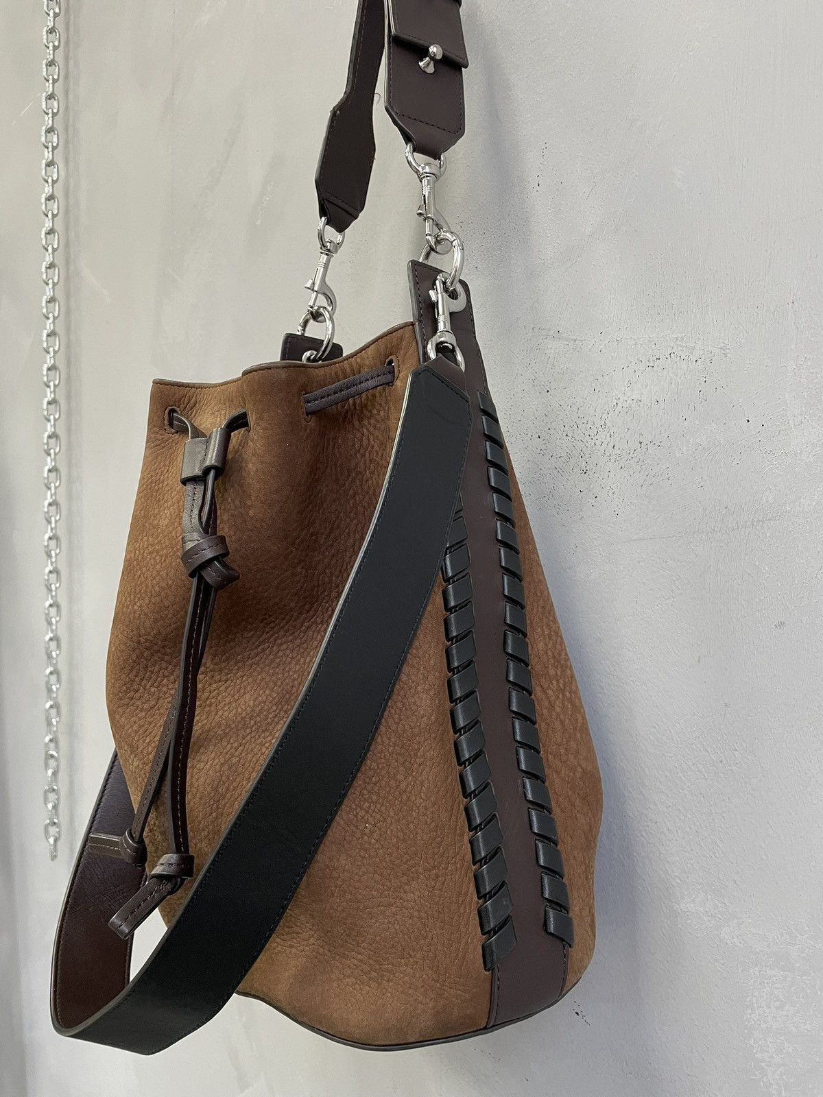 Allsaints Allsaints brown leather bucket bag vintage kmrii style Size ONE SIZE - 5 Thumbnail