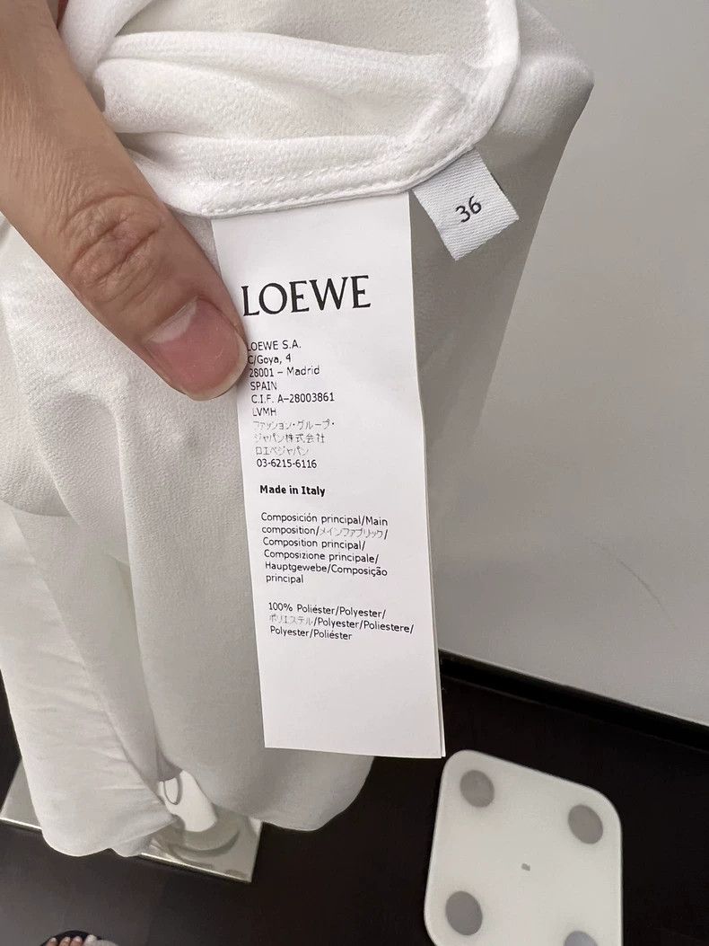 Loewe LOEWE White shirt Size XS / US 0-2 / IT 36-38 - 3 Thumbnail