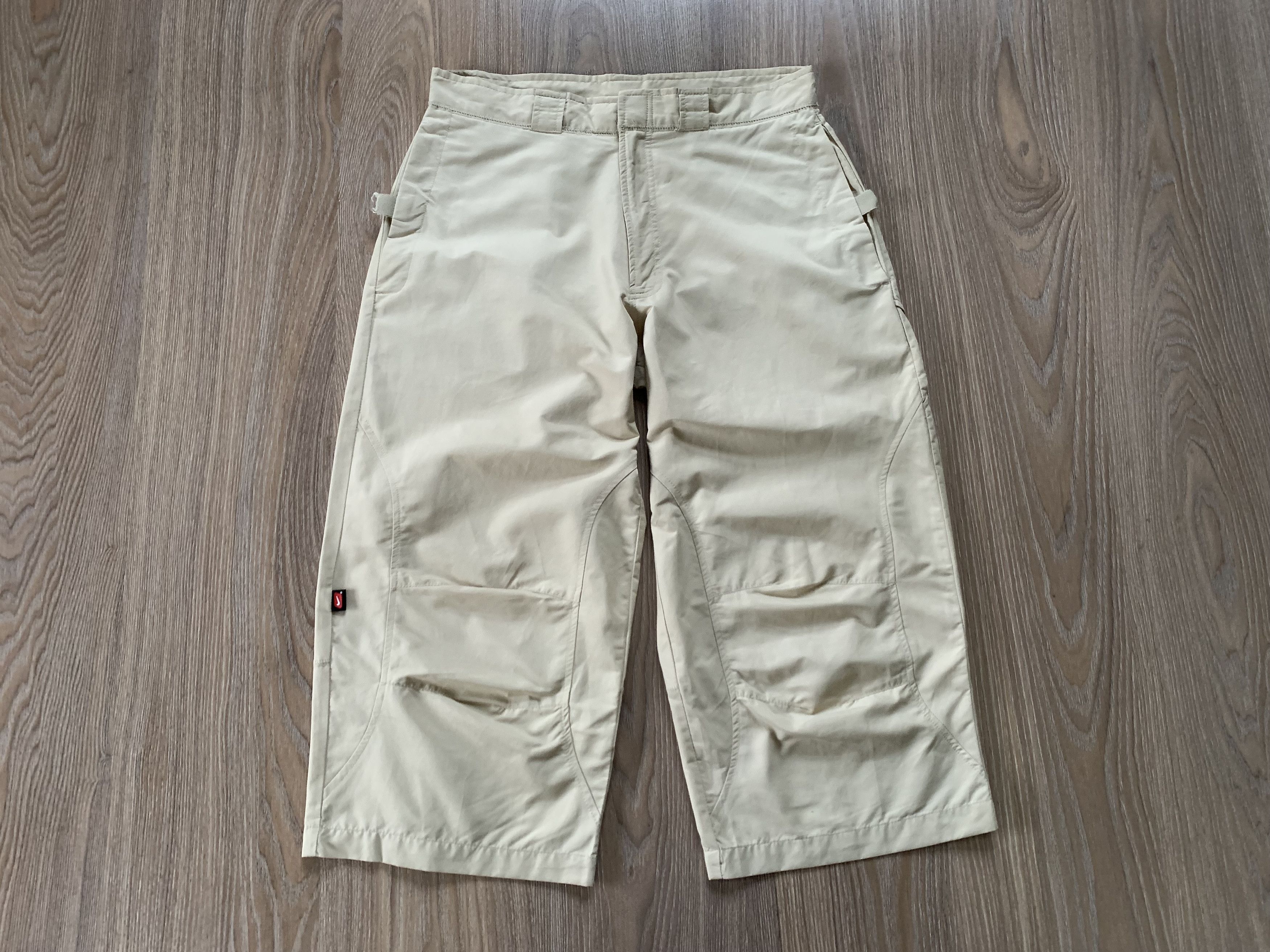 Nike × Vintage Rare Nike Vintage Beige Breeches Shorts Knickers Y2K Size US 32 / EU 48 - 2 Thumbnail