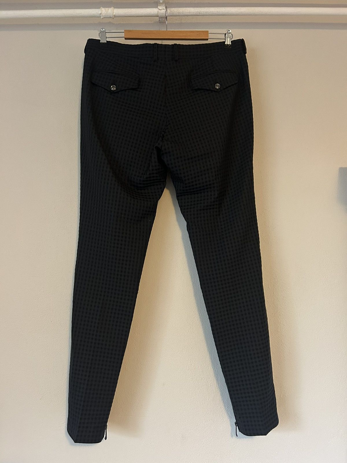 Gucci Wool Slim-Fit Trousers with Gingham Check and Zipped Ankles Size US 36 / EU 52 - 8 Thumbnail