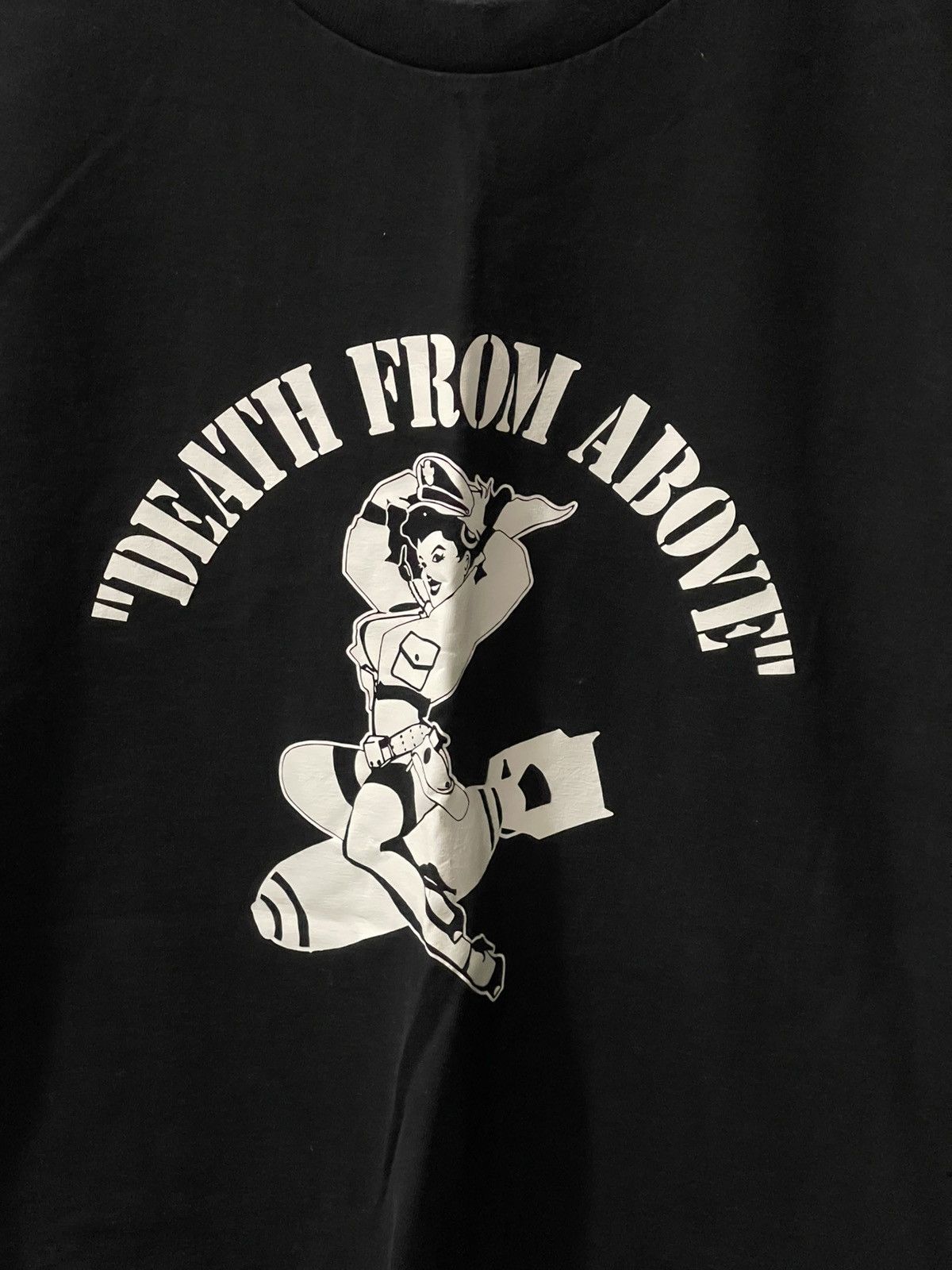 Alstyle × Vintage Vintage Y2K “Death From Above” Pin Up Girl Shirt Size Medium Size US M / EU 48-50 / 2 - 2 Thumbnail