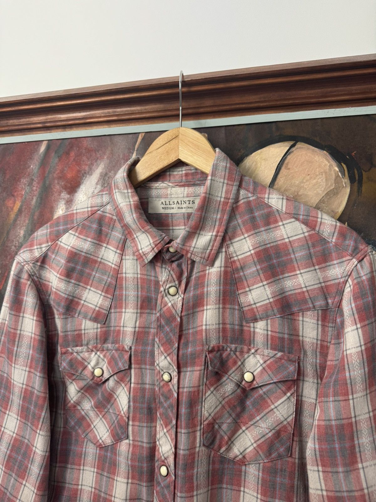 Allsaints Allsaints Black Shadow Plaid Flannel Shirt - Size M Size US M / EU 48-50 / 2 - 4 Thumbnail