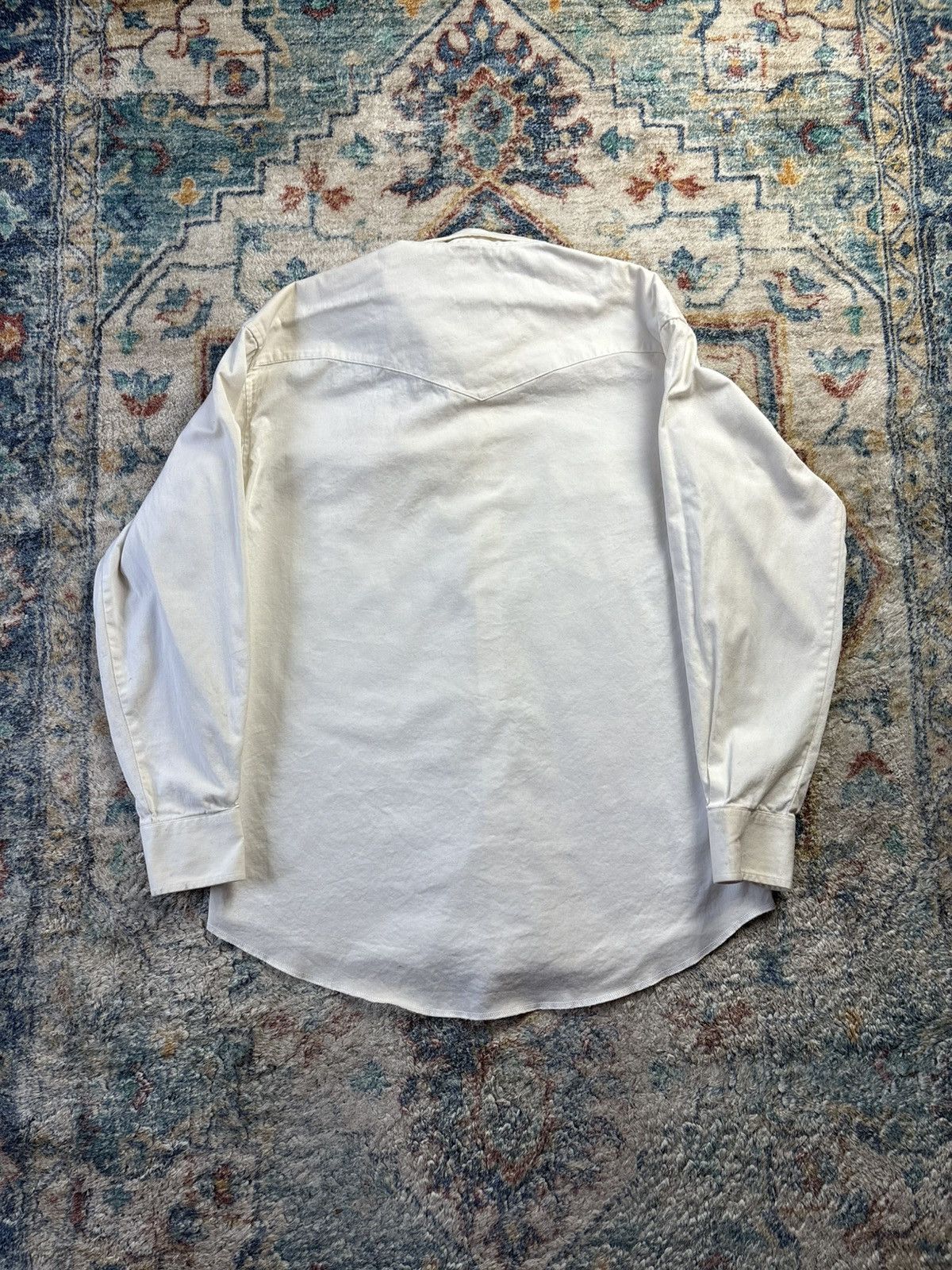 Wrangler Vintage Wrangler Manitoba White Button-up Shirt Size XL Size US XL / EU 56 / 4 - 2 Thumbnail