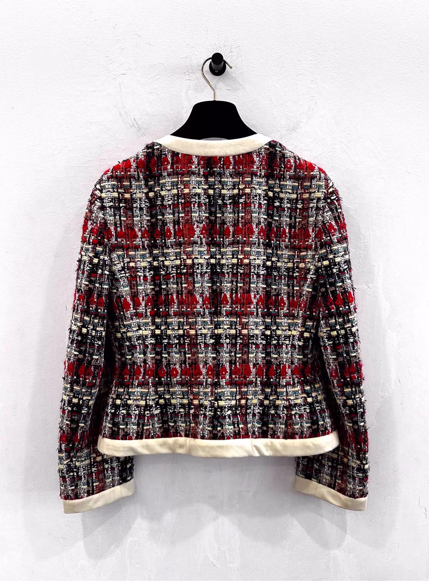 Gucci Gucci Color-Blocked Tweed White Bow Logo Cardigan Women's 38 Size XS / US 0-2 / IT 36-38 - 3 Thumbnail