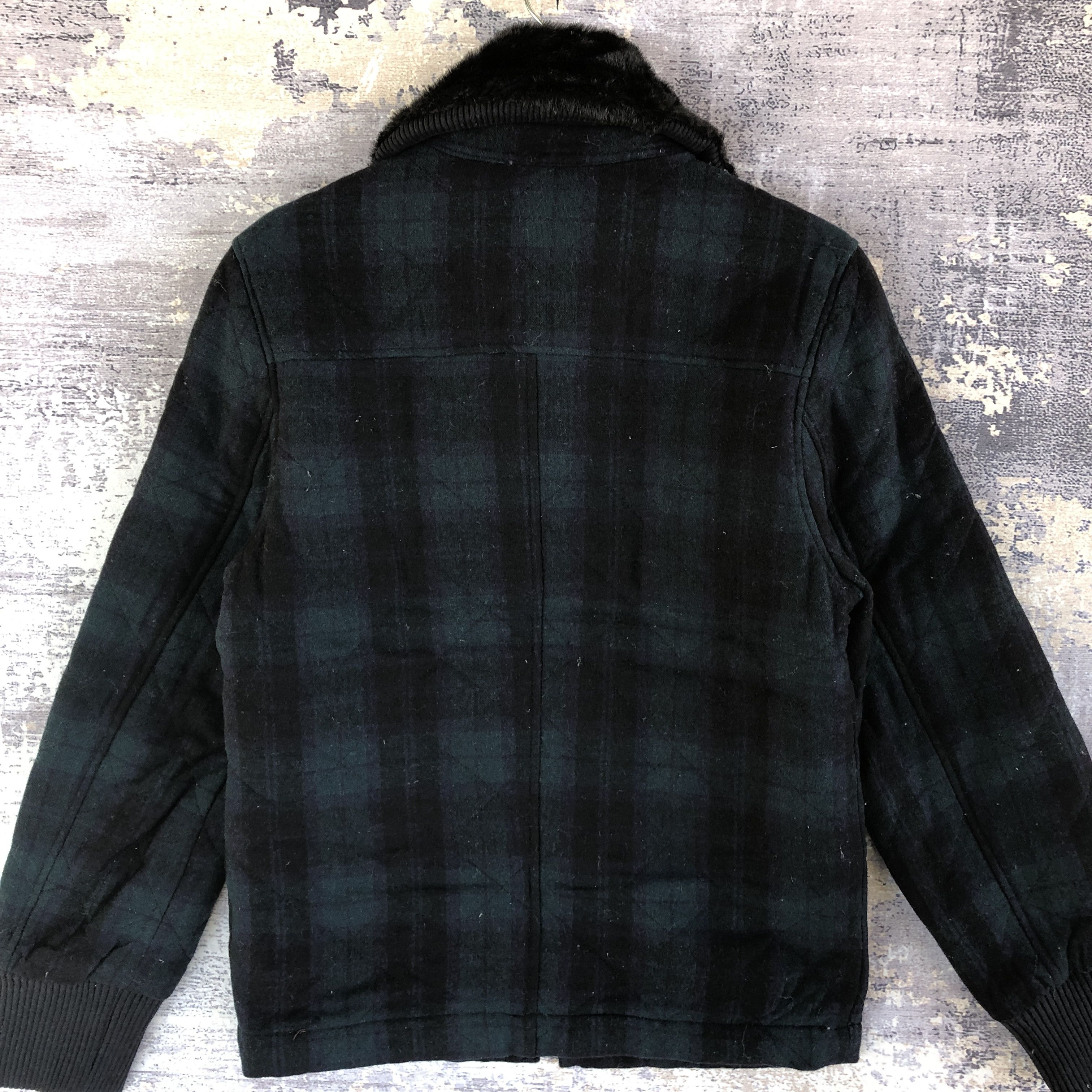 Japanese Brand × Vintage Sunny Cloud Wool Jacket Felissimo Checkered Sherpa Jacket Size US M / EU 48-50 / 2 - 4 Thumbnail
