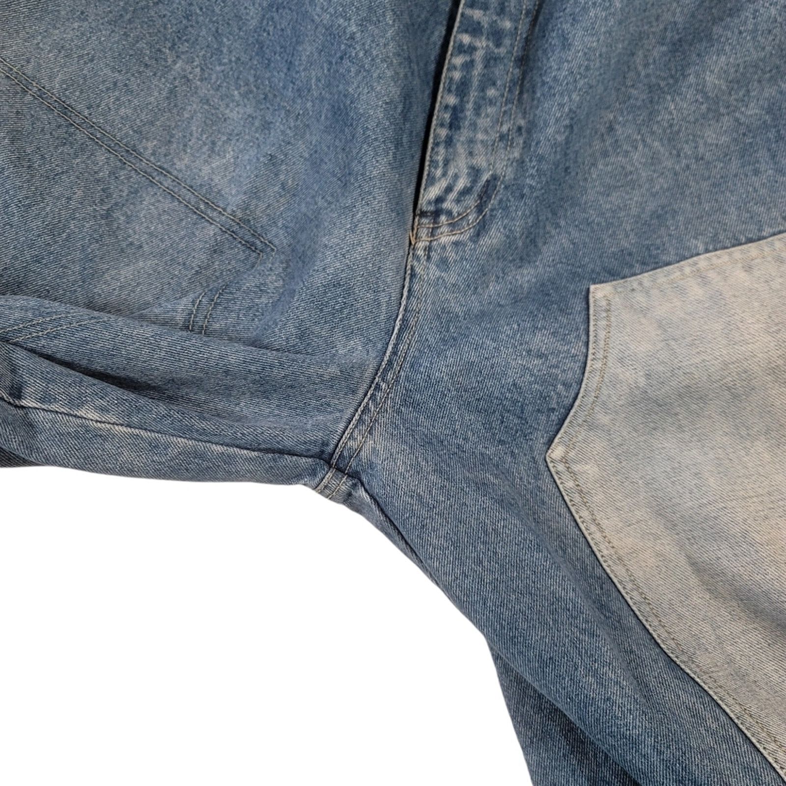 Vintage Vintage Raw Blue Patchwork Baggy Hip Hop Y2K jeans sz 38x32 Size US 38 / EU 54 - 11 Thumbnail