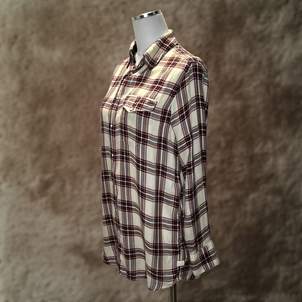 G-Star G-Star RAW Shirt Boyfriend Fit Tacoma Check Plaid Snap Button Womens Medium Multicolor Casual Long Sleeve Top Size M / US 6-8 / IT 42-44 - 1 Thumbnail