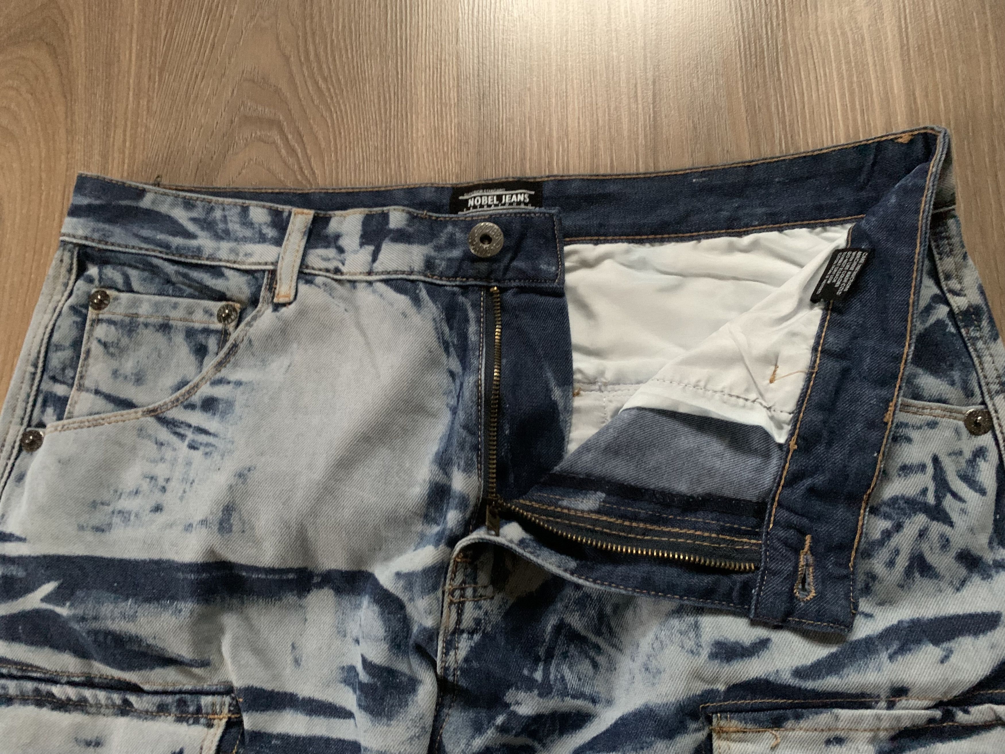Denime Nobel League Tie Dye Pocket Cargo Jeans Size US 38 / EU 54 - 6 Thumbnail