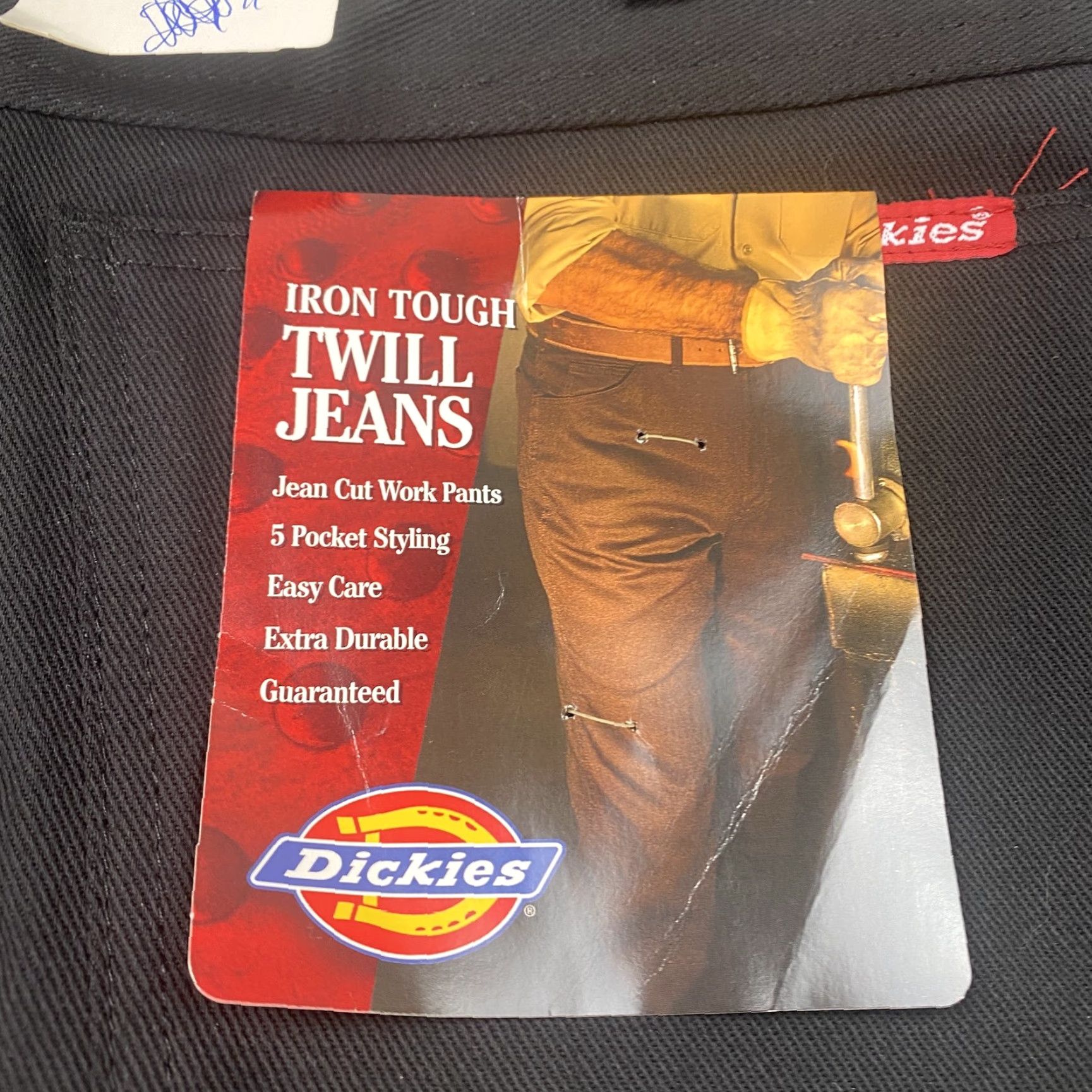 Dickies Dickies Iron Tough Twill Jeans Mens 40x29 Black Work Pants 5 Pocket Durable New Size US 40 / EU 56 - 3 Thumbnail