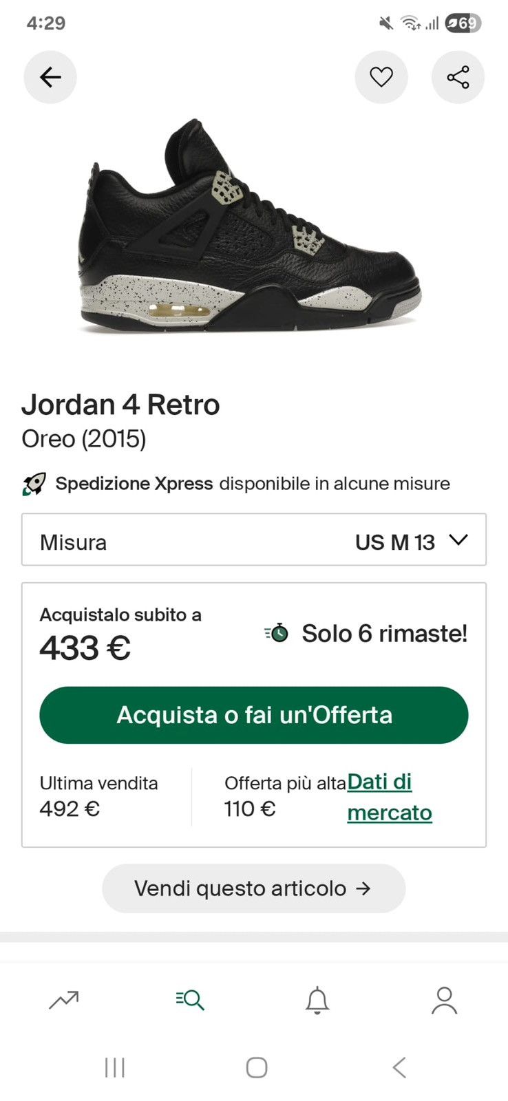 Jordan Brand Jordan 4 Retro Size US 13 / EU 46 - 9 Thumbnail