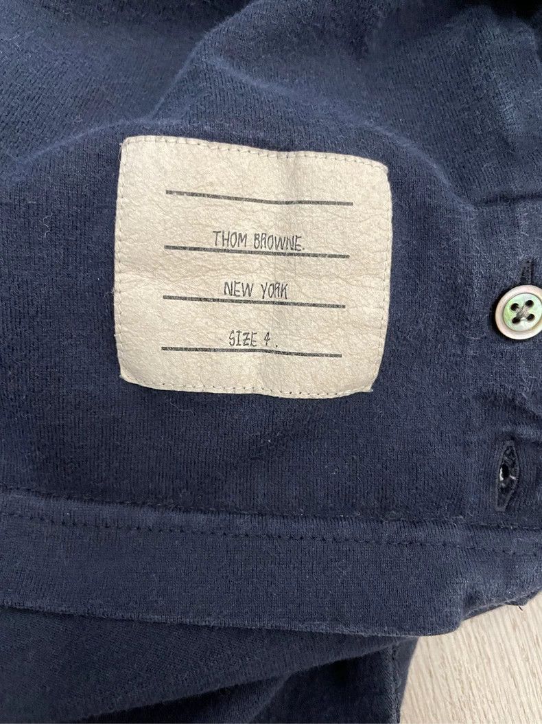 Thom Browne Thom Browne Dark blue four-striped long-sleeved T-shirt 250 Size US XL / EU 56 / 4 - 5 Thumbnail