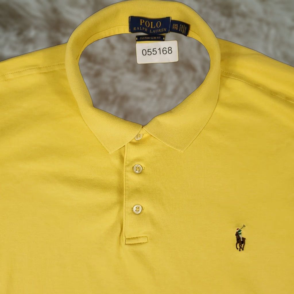 Ralph Lauren VINTAGE Ralph Lauren Polo Shirt Men Size 2XL Yellow Solid Short Sleeve Casual Preppyâ€¢Modern Size US XXL / EU 58 / 5 - 1 Thumbnail