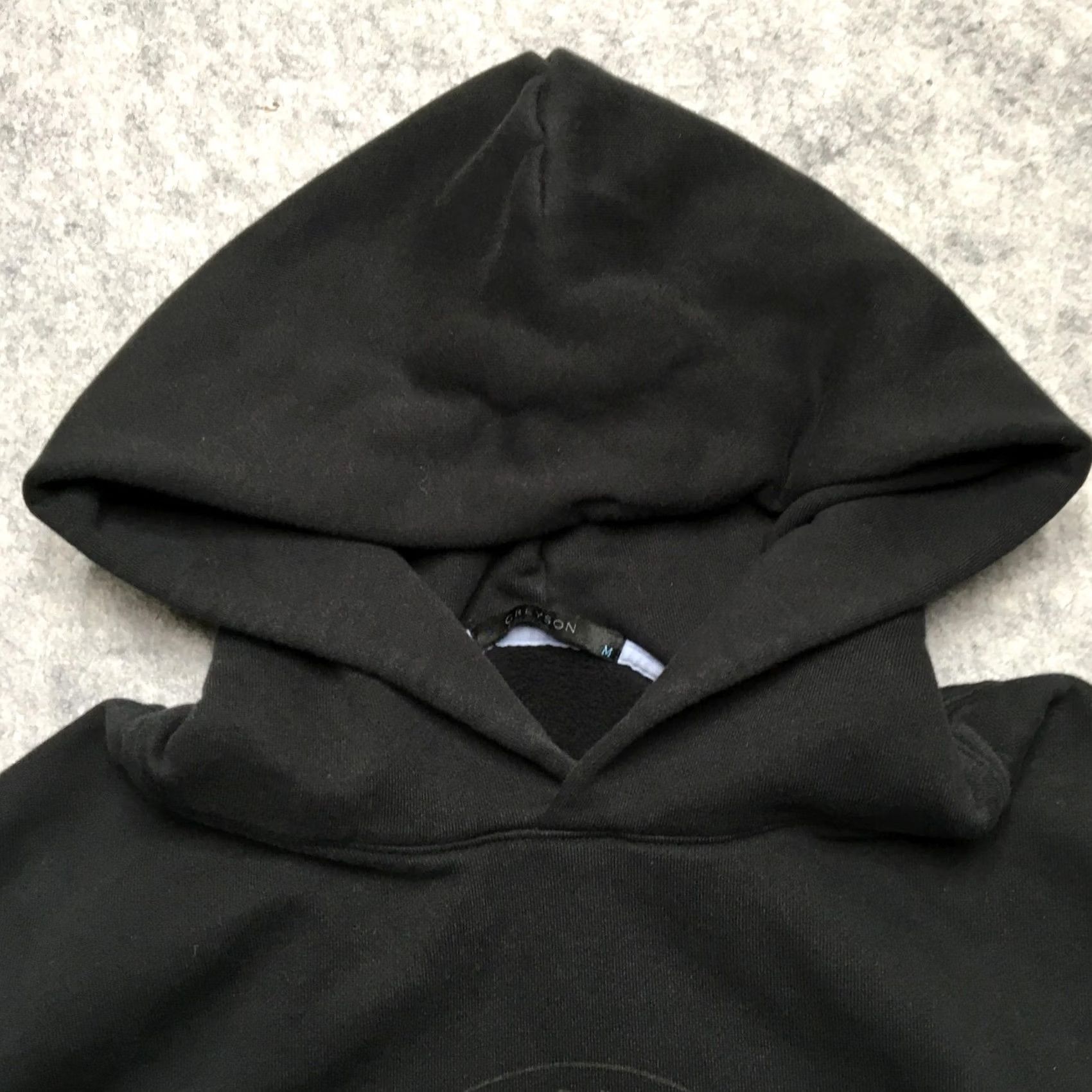 Vintage Greyson Hoodie Mens M Black Pullover Fleece Graphic Print City Motor City Logo Crew Neck Long Sleeve Pockets Size US M / EU 48-50 / 2 - 5 Thumbnail