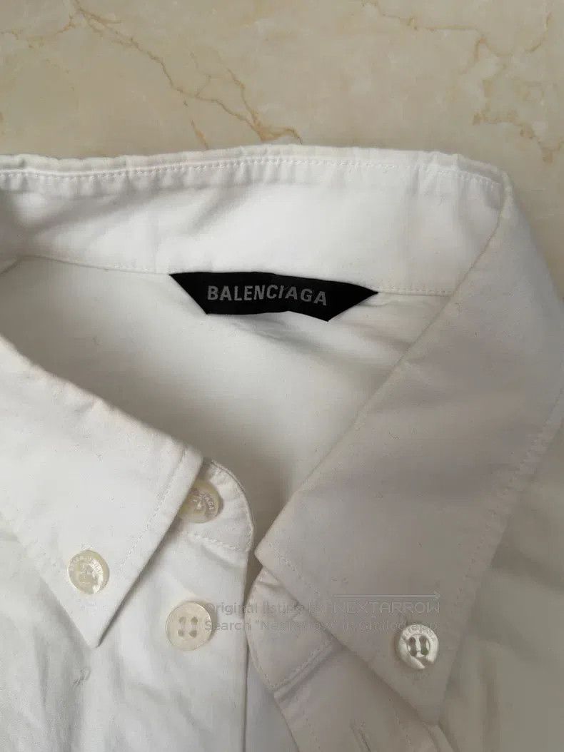 Balenciaga Balenciaga White Printed Shirt Jacket Size US S / EU 44-46 / 1 - 4 Thumbnail