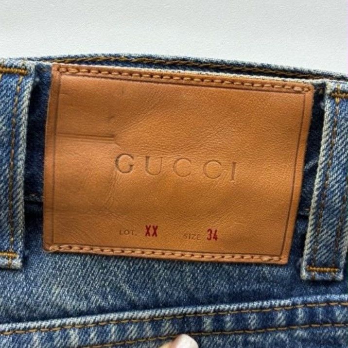 Gucci Gucci denim jeans with an embroidered tiger and flower patch Size US 34 / EU 50 - 7 Thumbnail