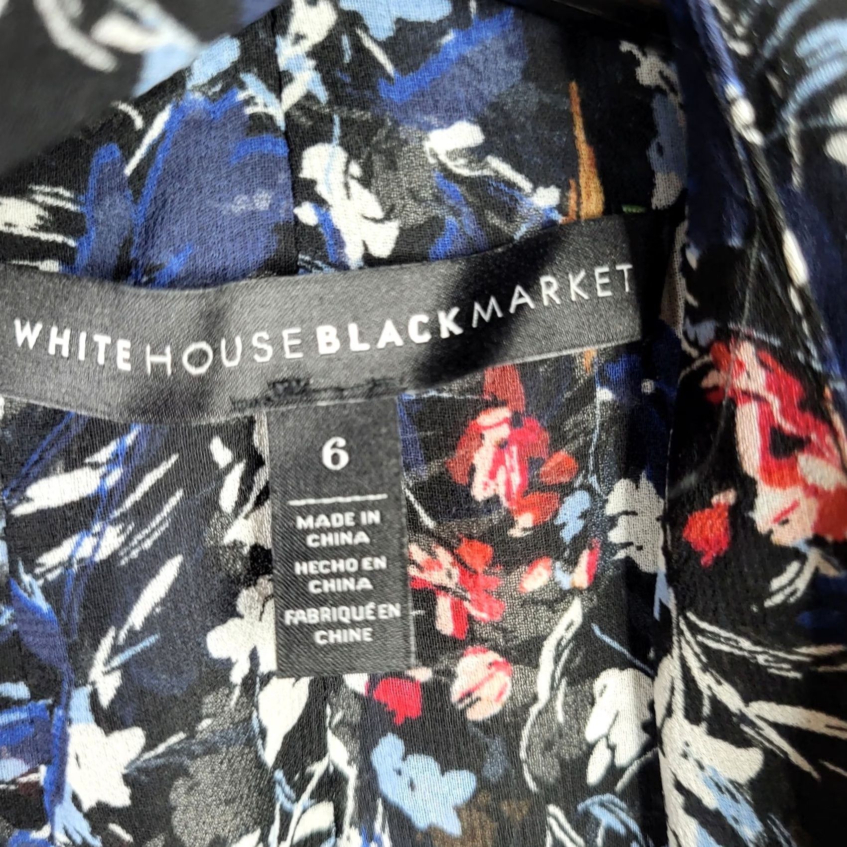 White House Black Market White House Black Market Blouse Shirt Women Floral Sleeveless High Neck Zipper 1/4 Size 6 Black Size M / US 6-8 / IT 42-44 - 7 Thumbnail