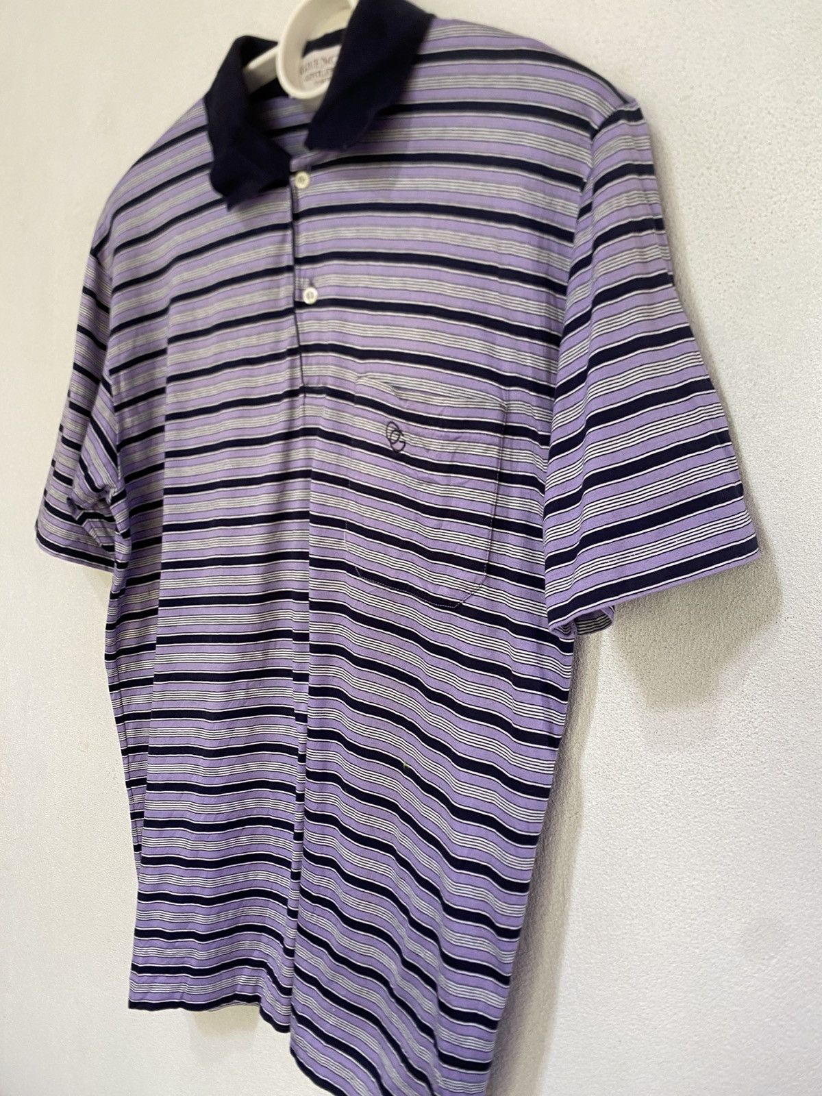 Givenchy Givenchy Gentleman Blue/Striped Collar T Shirt Size US M / EU 48-50 / 2 - 5 Thumbnail