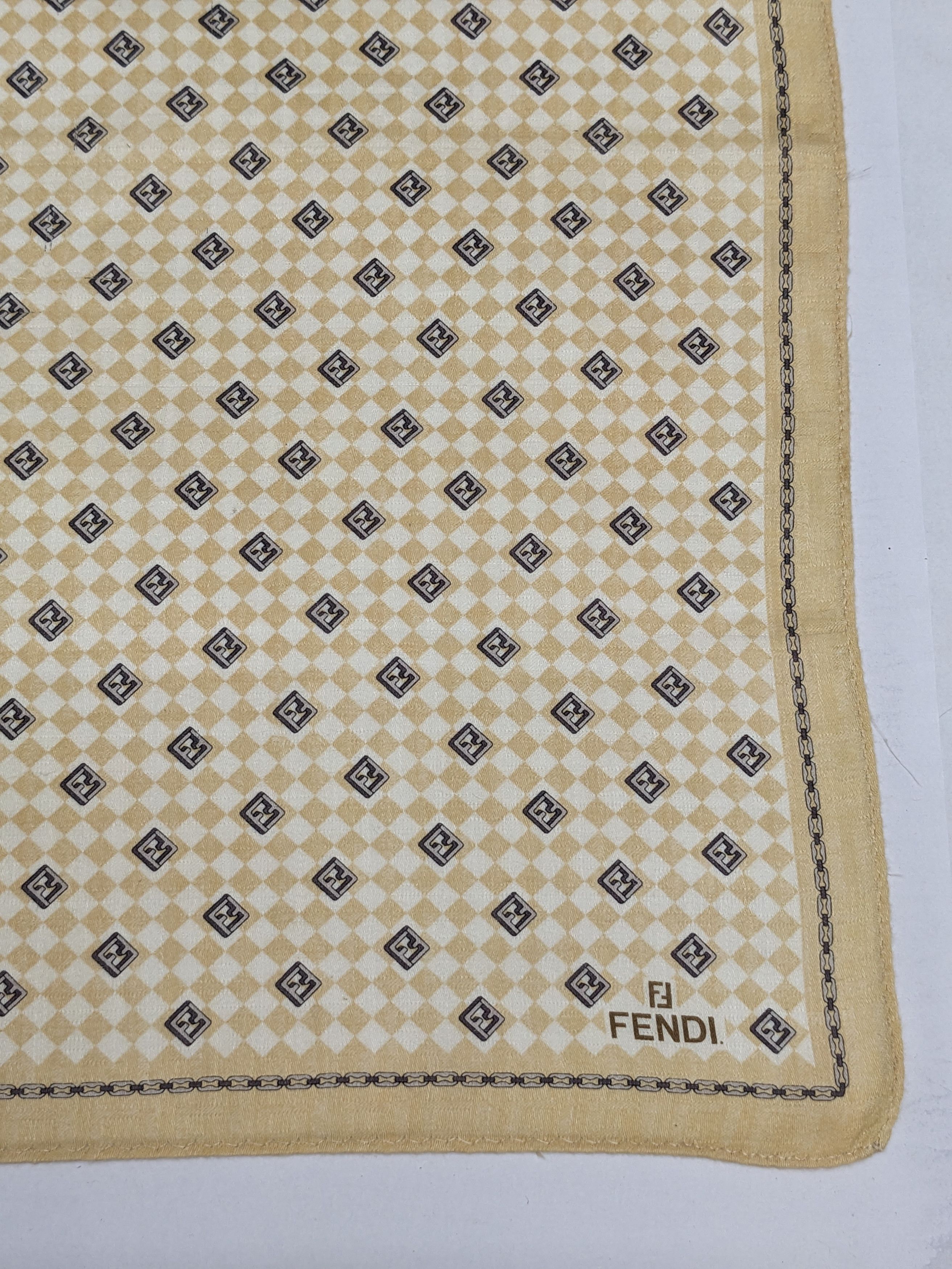 Fendi Vintage Fendi Handkerchief Scarf Zucca FF Monogram Size ONE SIZE - 2 Thumbnail