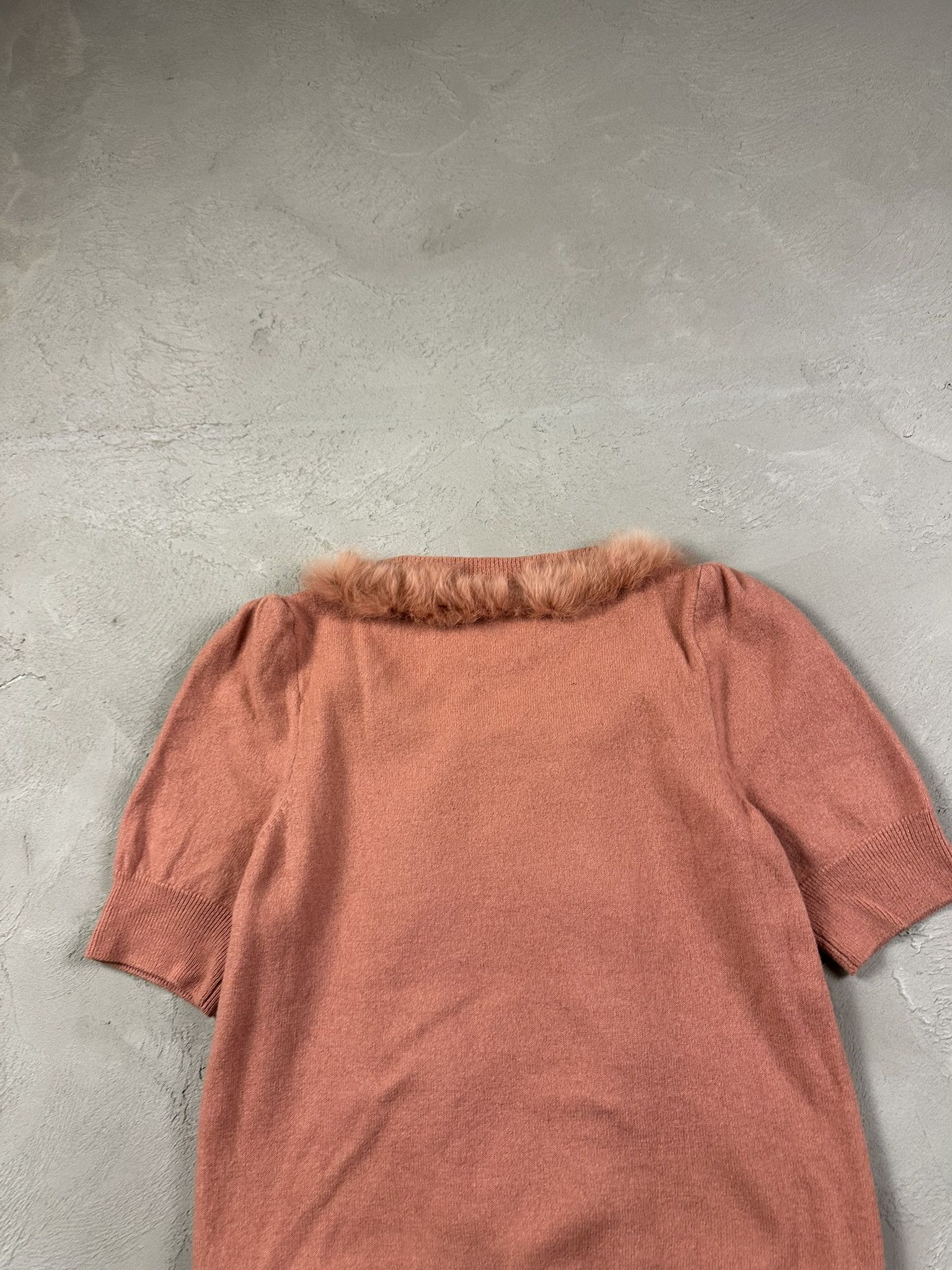 Japanese Brand × Vintage Vintage Avant Garde Japan Wool 3D Cable Fur T-shirt Size S / US 4 / IT 40 - 8 Thumbnail