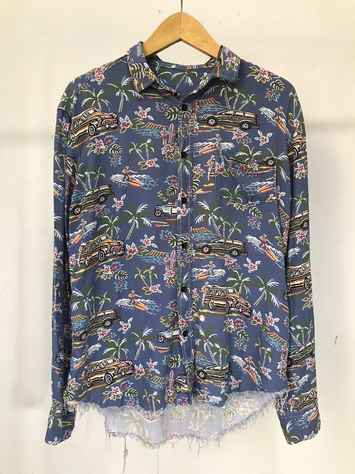 Japanese Brand Hawaii Car Shirt Silk 'Saint Laurent style' Size US M / EU 48-50 / 2 - 1 Thumbnail