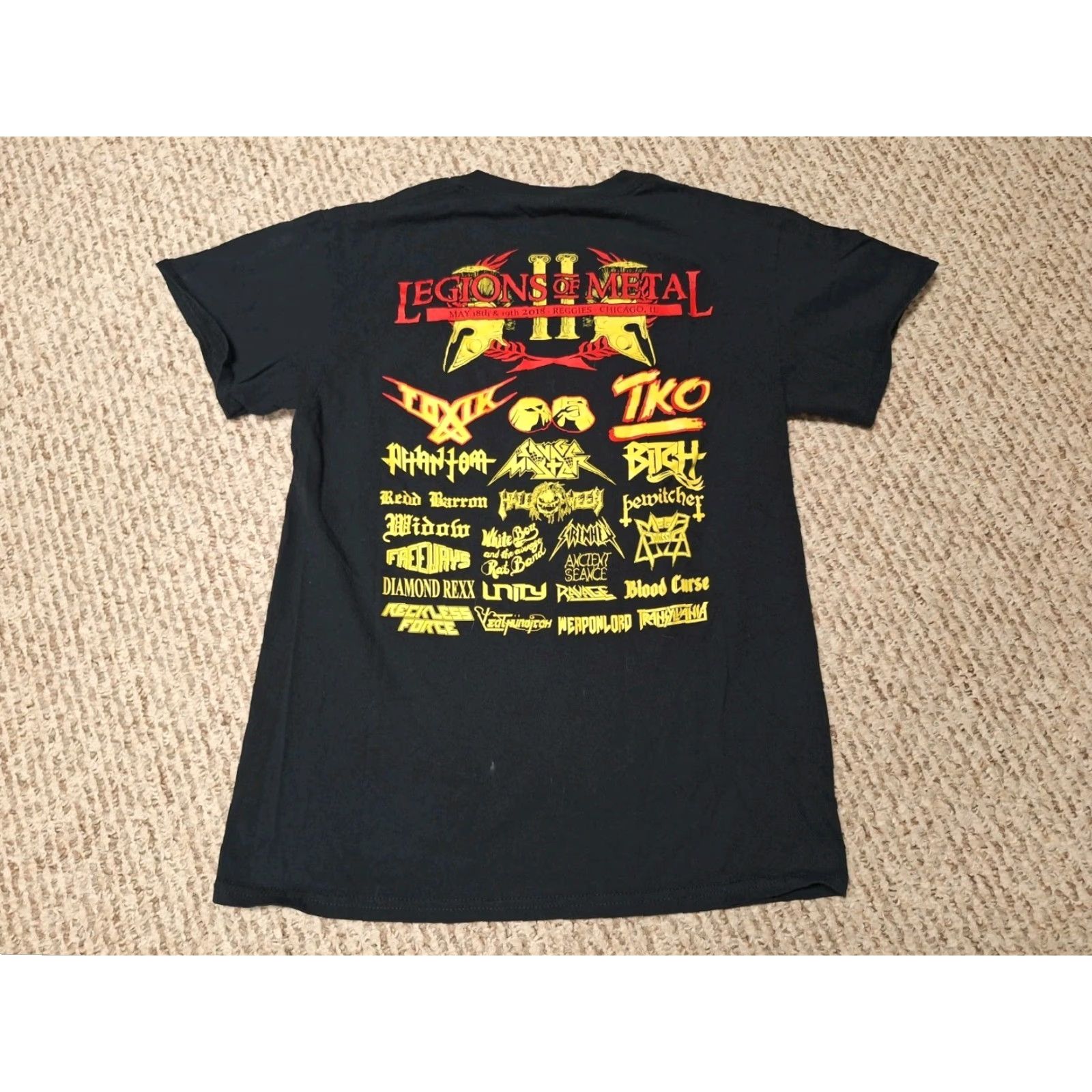 Vintage Legions Of Metal Fest Hardcore Rock Band Tour Chicago IL 2018 T-Shirt S Black Men Shirt Legions Of Metal Fest Size US S / EU 44-46 / 1 - 5 Thumbnail
