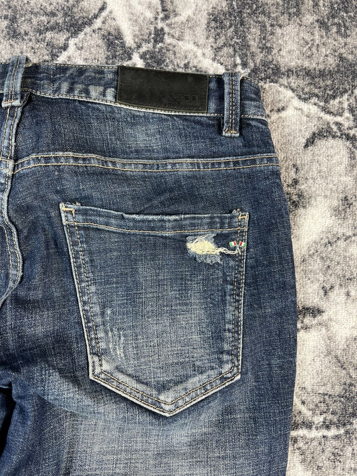 Other Amicci Distressed Denim Jeans Vintage Luxury Italy 30 Size 30" / US 8 / IT 44 - 17 Thumbnail