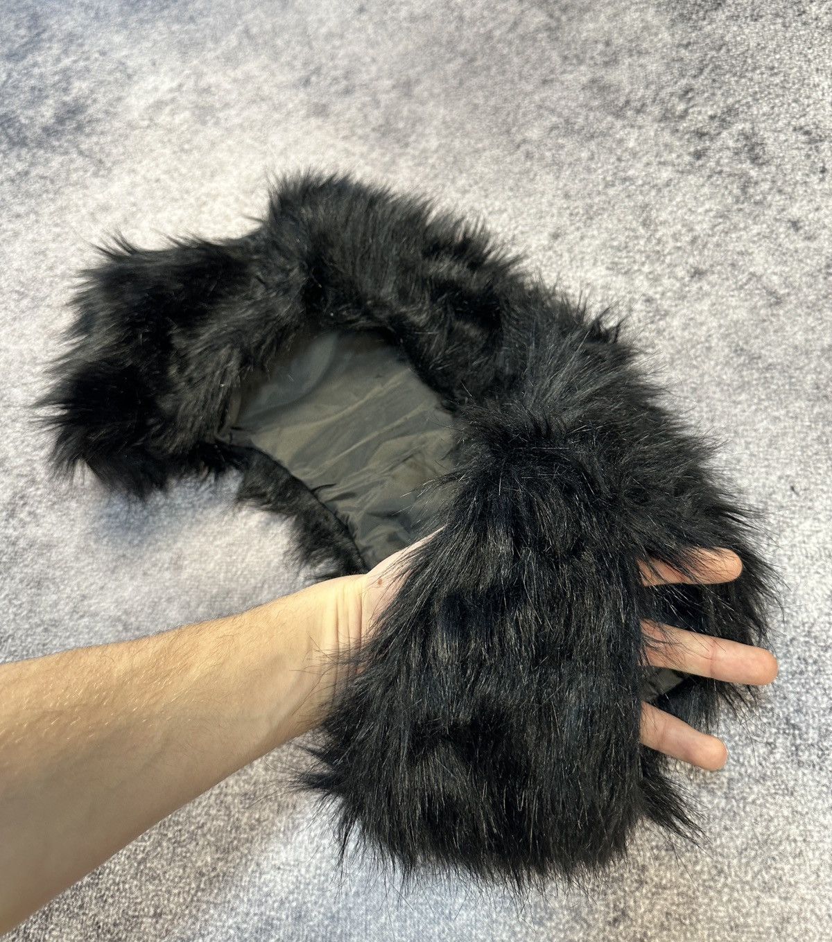 Other Y2K Avant Garde Black Fur Jacket Opium Style Rare Casual USA Size M / US 6-8 / IT 42-44 - 2 Thumbnail