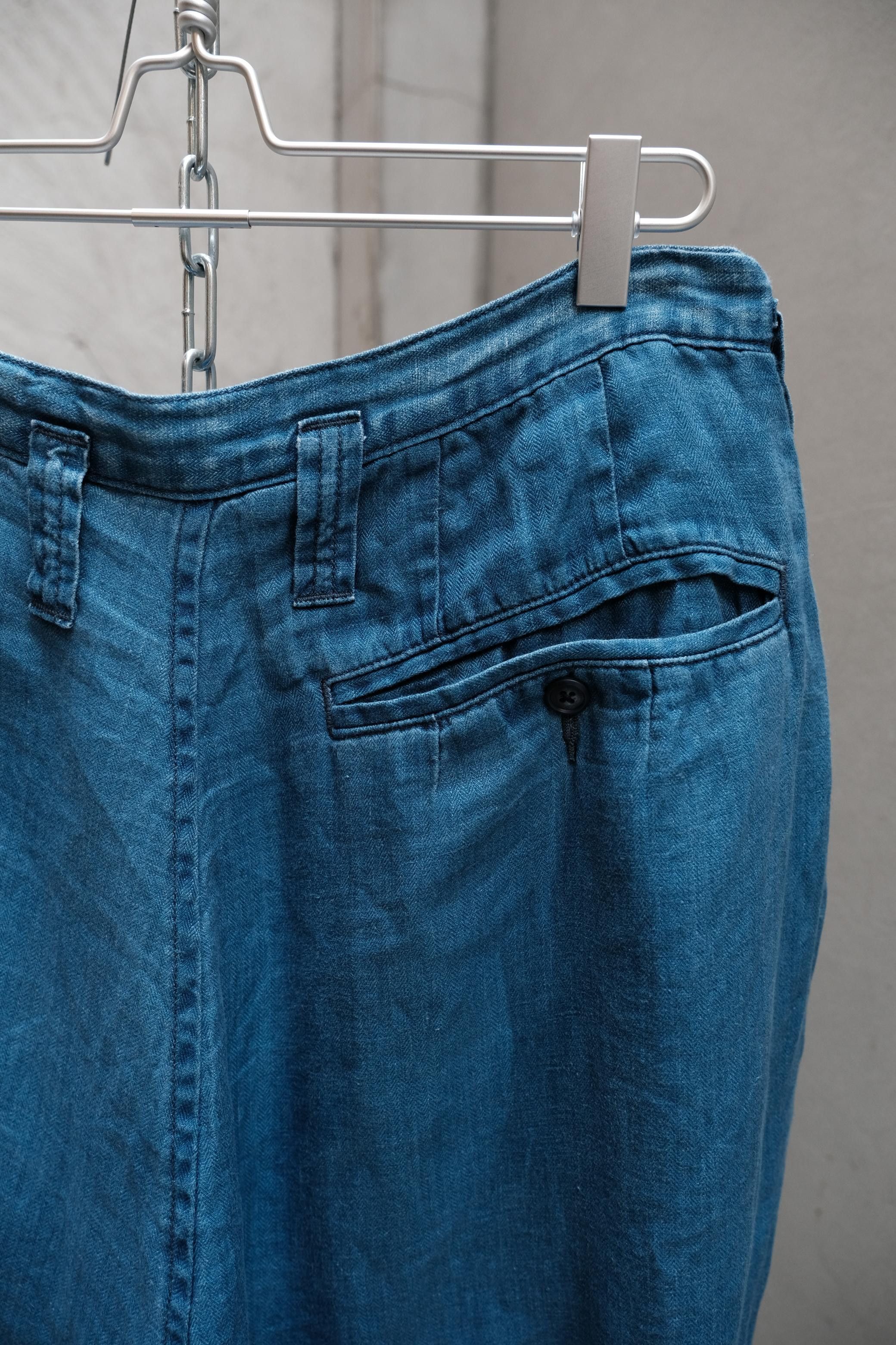 Porter Classic PORTER CLASSIC indigo linen wide bebop pants Size US 33 - 7 Thumbnail