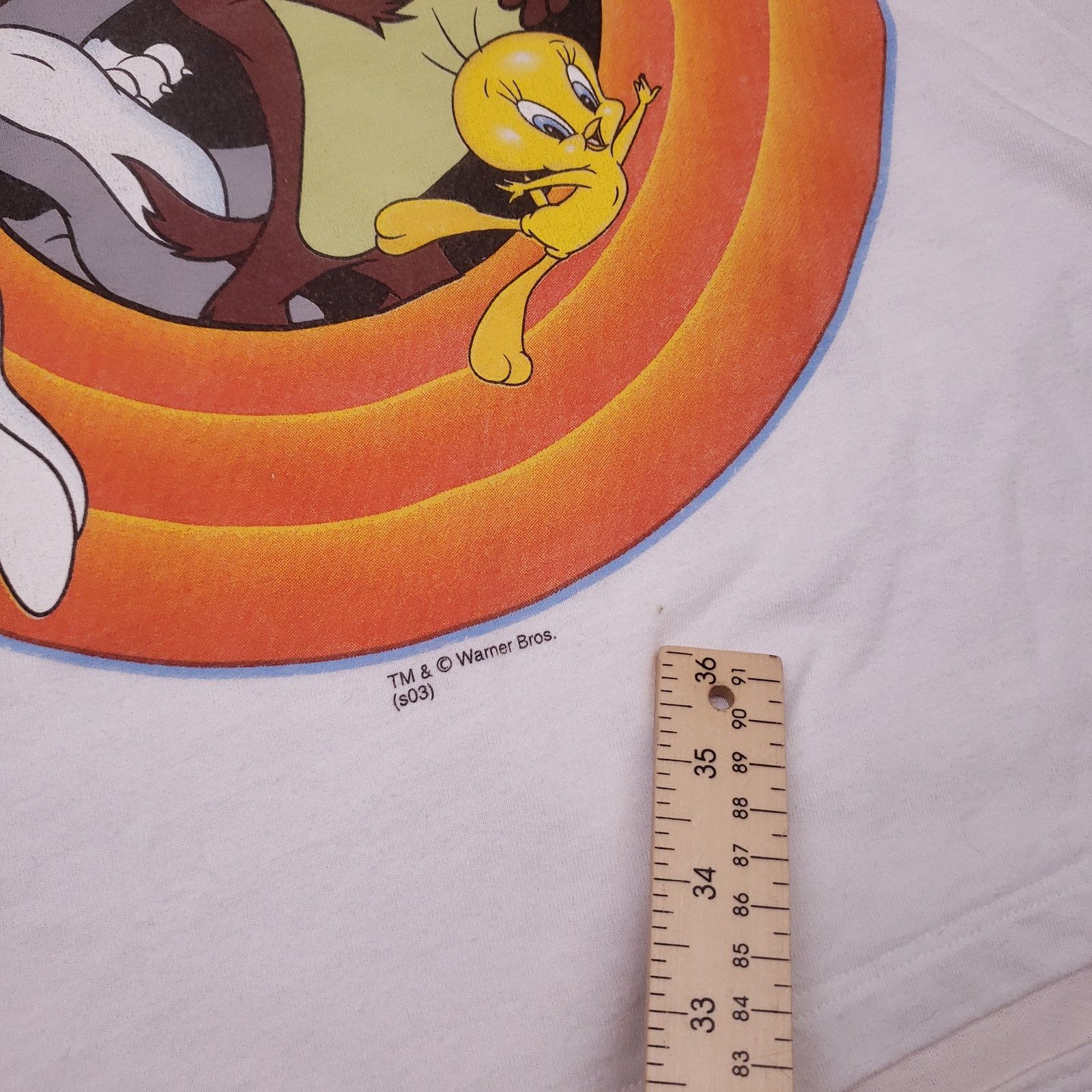Vintage Vtg 90s Looney Tunes Logo Classic Graphic Tee Mens L Size US L / EU 52-54 / 3 - 4 Thumbnail