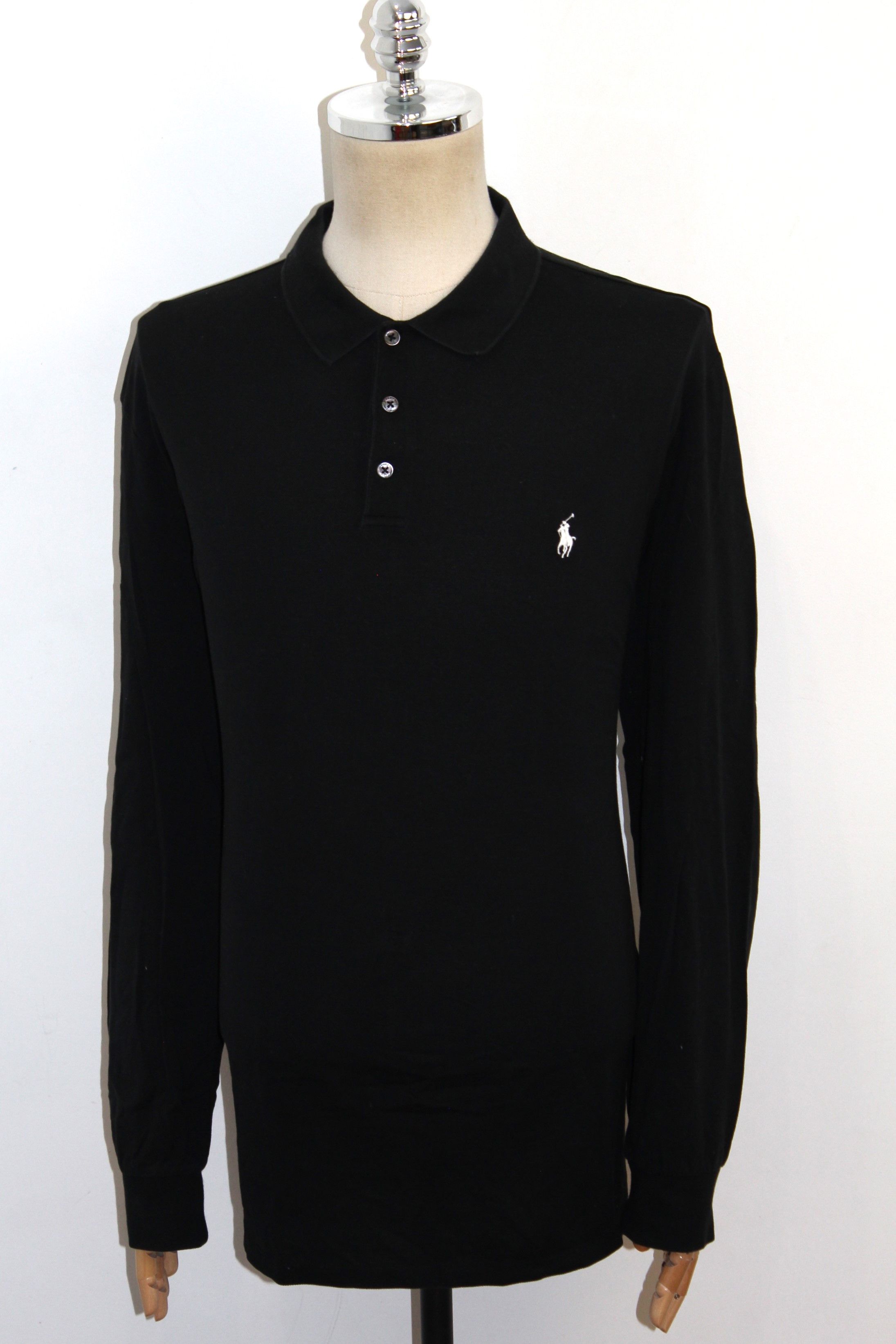 Polo Ralph Lauren RALPH LAUREN Long Sleeve Black Polo Shirt 2XL Size US XXL / EU 58 / 5 - 1 Thumbnail
