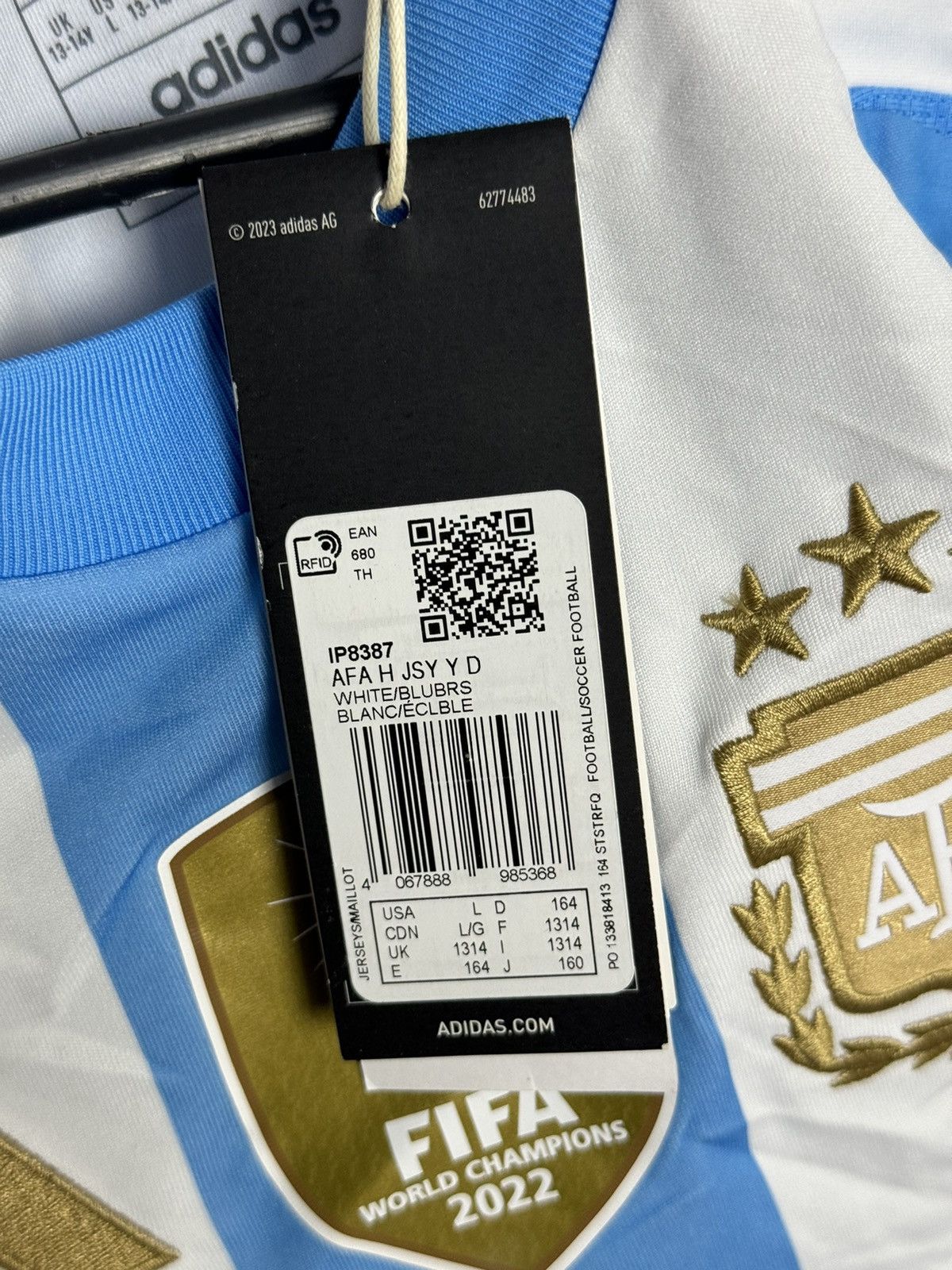 Adidas KIDS New Argentina 2024 Home Messi Football Jersey T-Shirt Size US XS / EU 42 / 0 - 11 Thumbnail