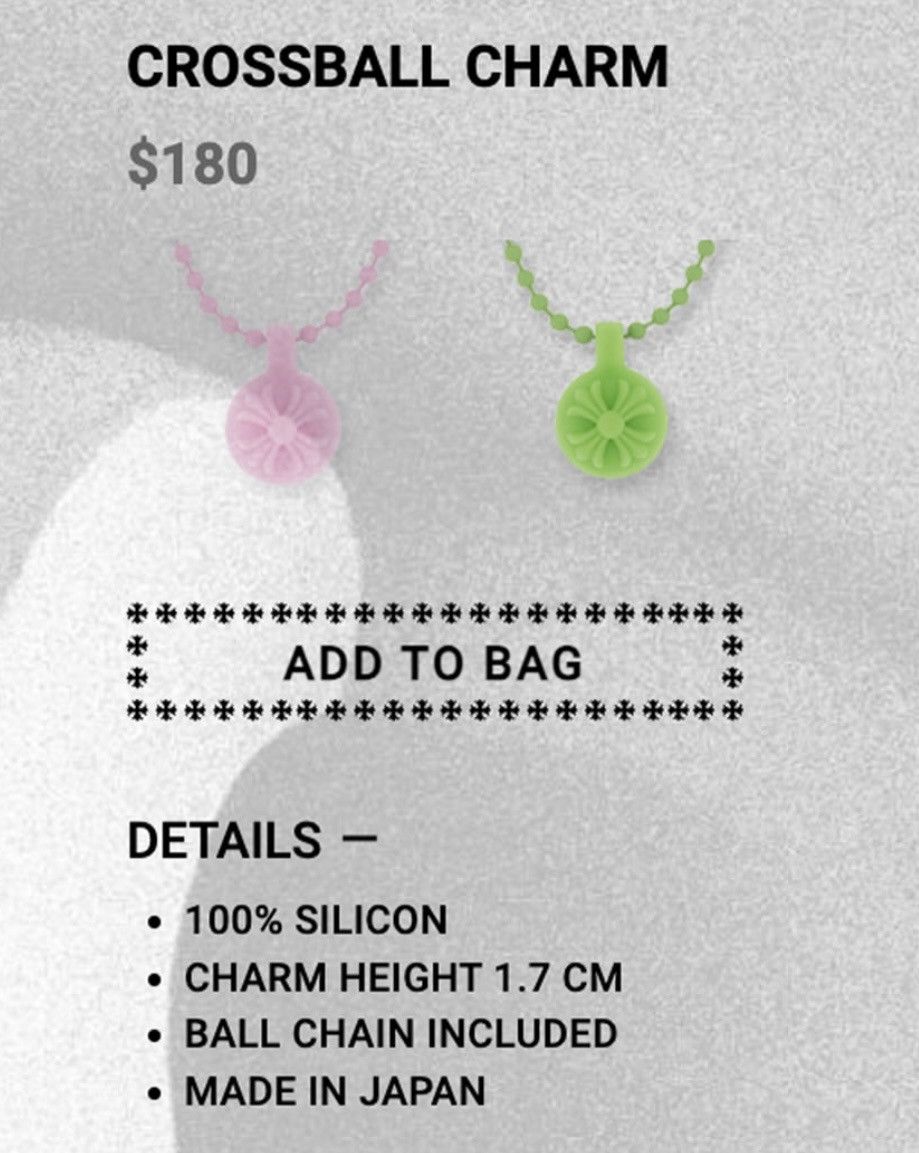 Chrome Hearts CHROME HEARTS CROSSBALL CHARM NECKLACE PINK RARE Size ONE SIZE - 5 Thumbnail