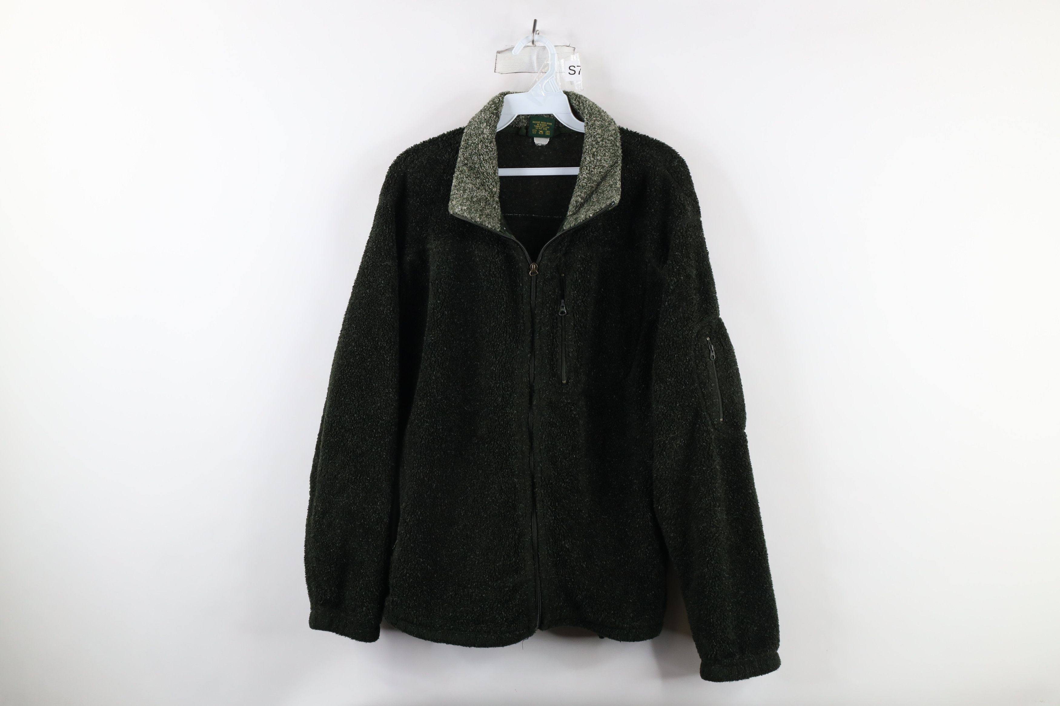 Cabelas × Vintage Vintage 90s Cabelas Deep Pile Fleece Full Zip Jacket Green Size US M / EU 48-50 / 2 - 1 Thumbnail