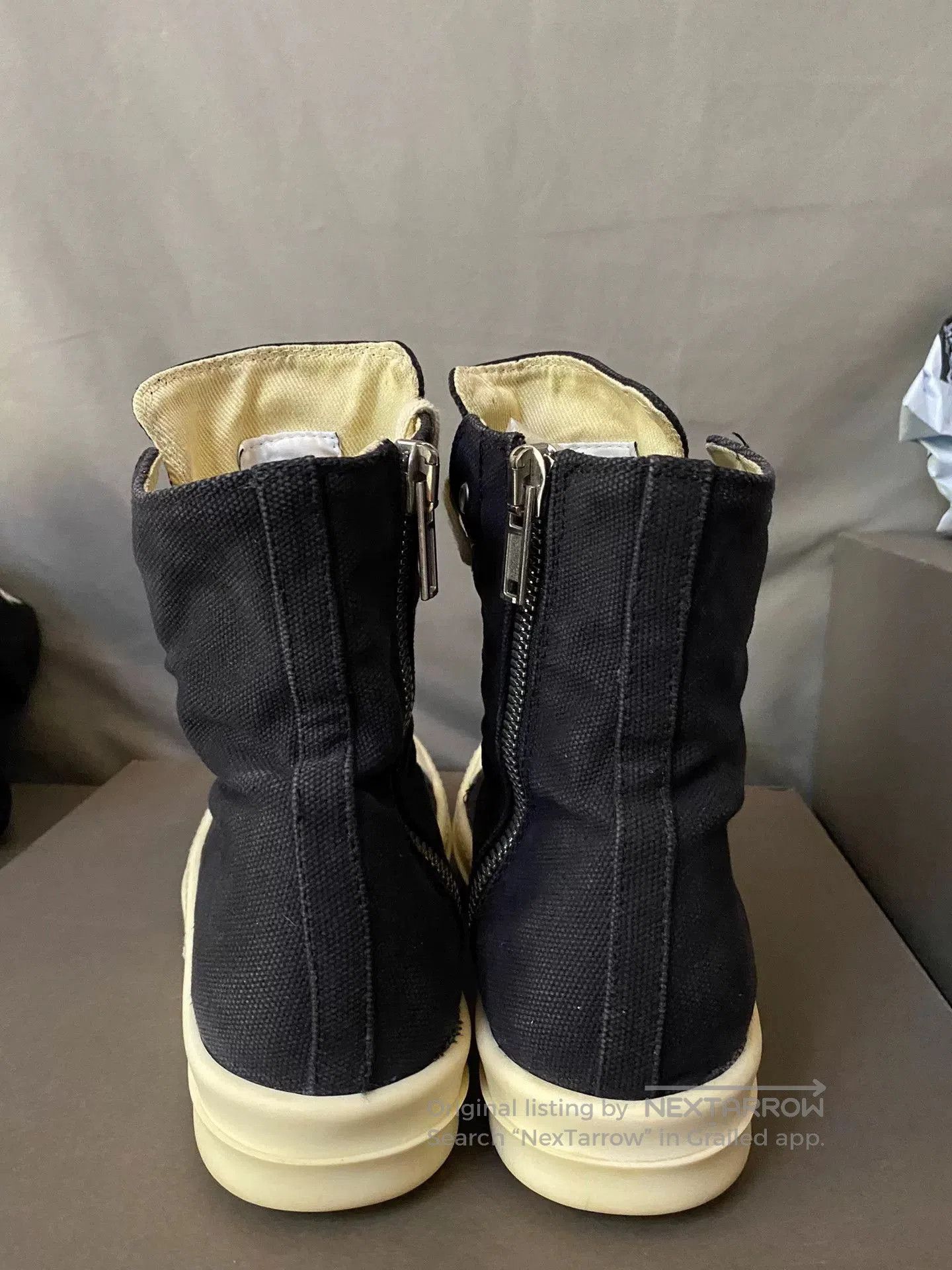 Rick Owens rick owens high top canvas sneakers size 41. Size US 8 / EU 41 - 4 Thumbnail