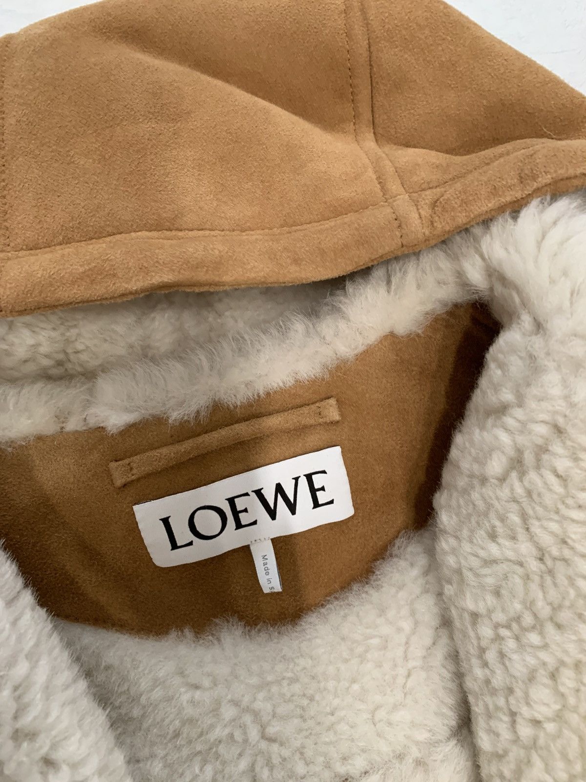 Loewe Hooded Leather Jacket Beige Size US M / EU 48-50 / 2 - 8 Thumbnail