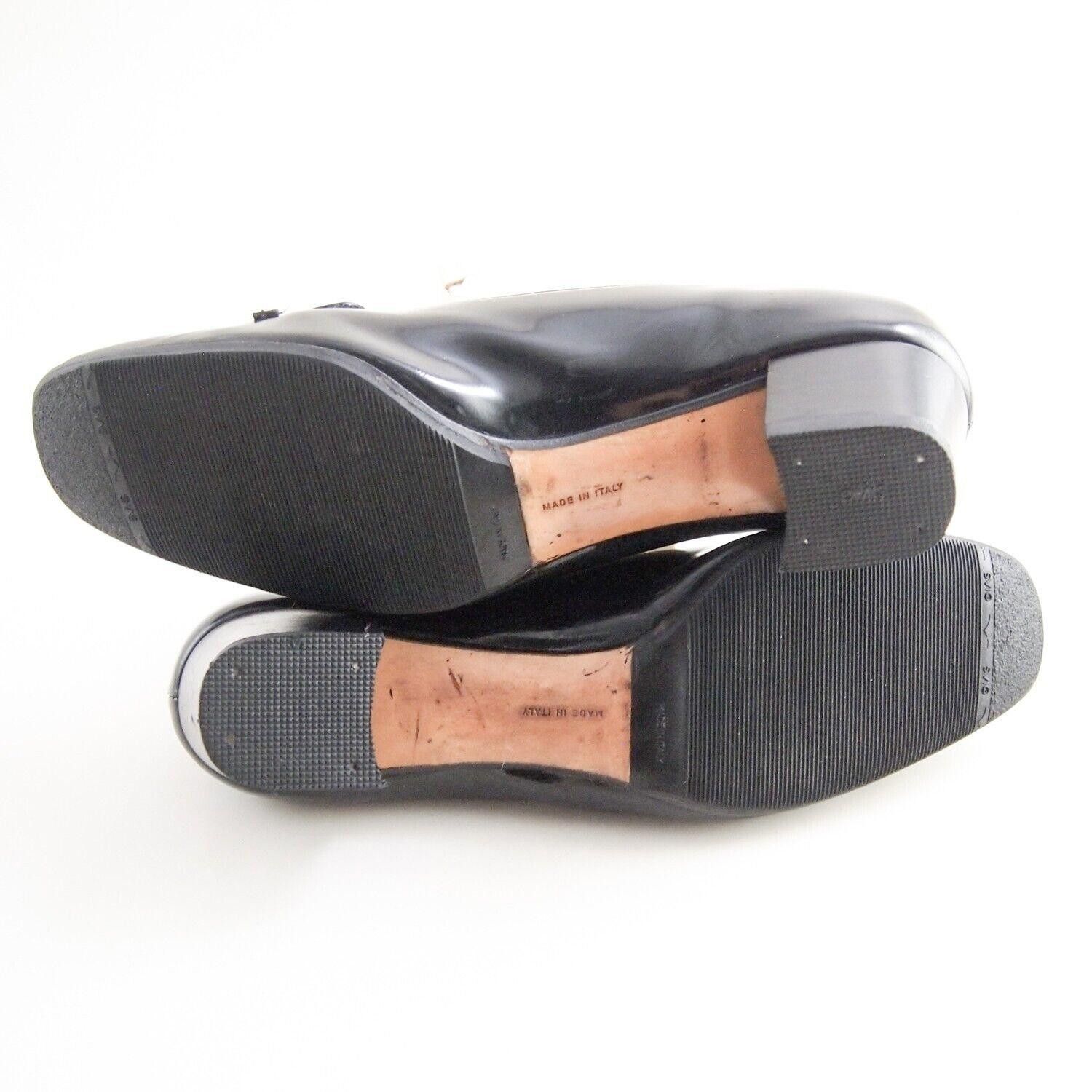 Salvatore Ferragamo Ferragamo Mid Heels Black Leather US 5.5 C EU 36 Size US 5.5 / IT 35.5 - 8 Thumbnail