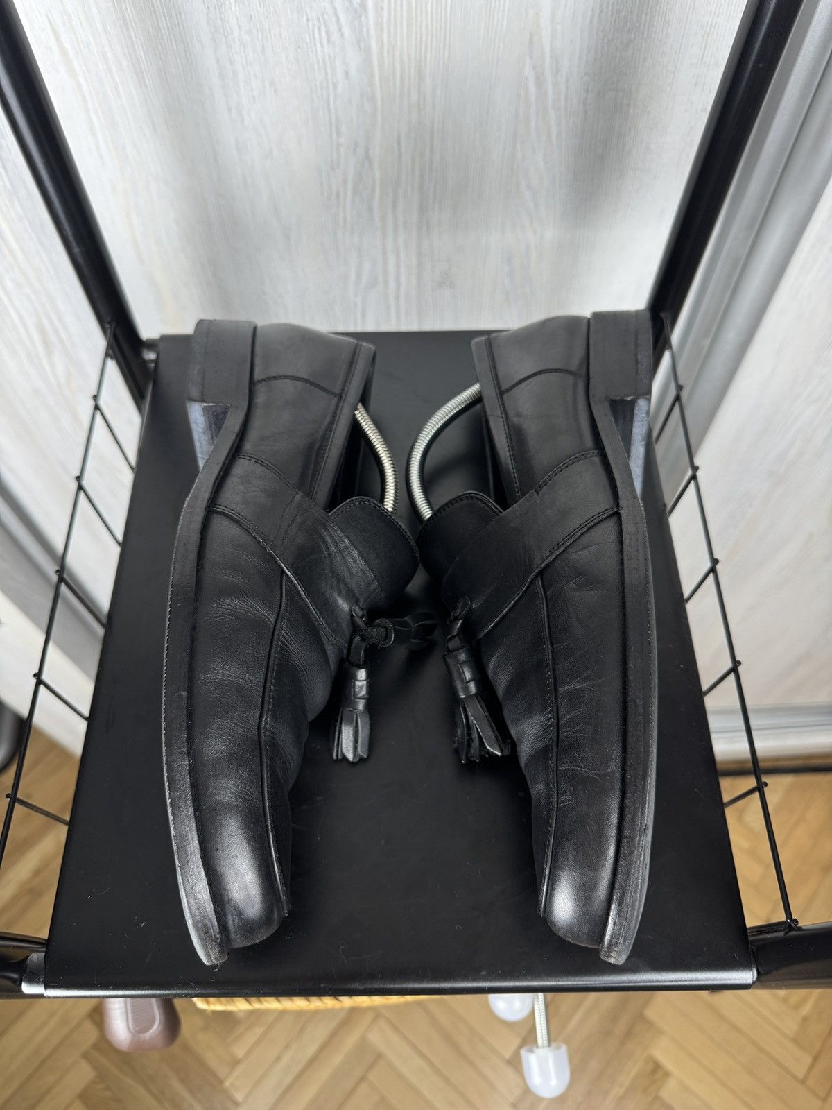 Bally Bally made in Switzerland black TASSEL-DRESS leather loafers Size US 10 / EU 43 - 9 Thumbnail