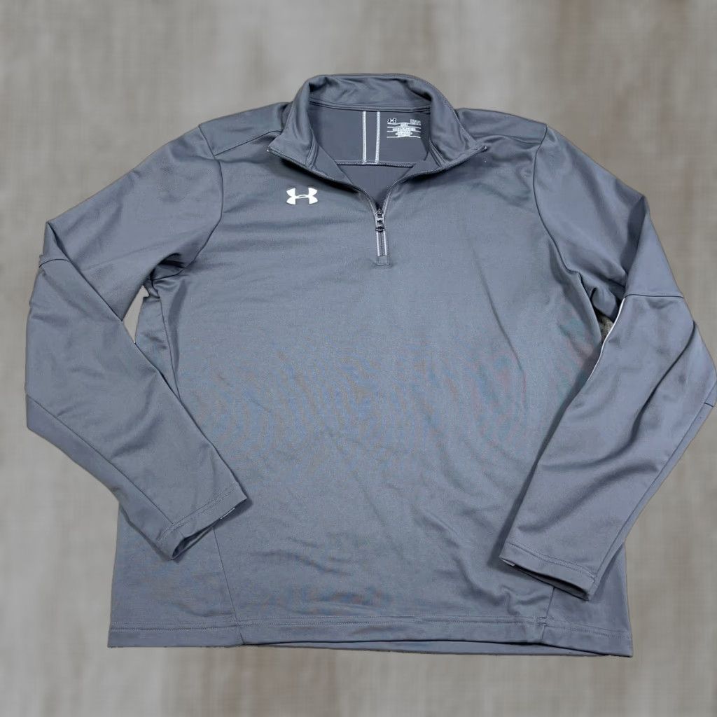 Under Armour Under Armour Sweater Men L Gray Pullover 1/4 Zip Performance Loose Fit Size US L / EU 52-54 / 3 - 1 Thumbnail