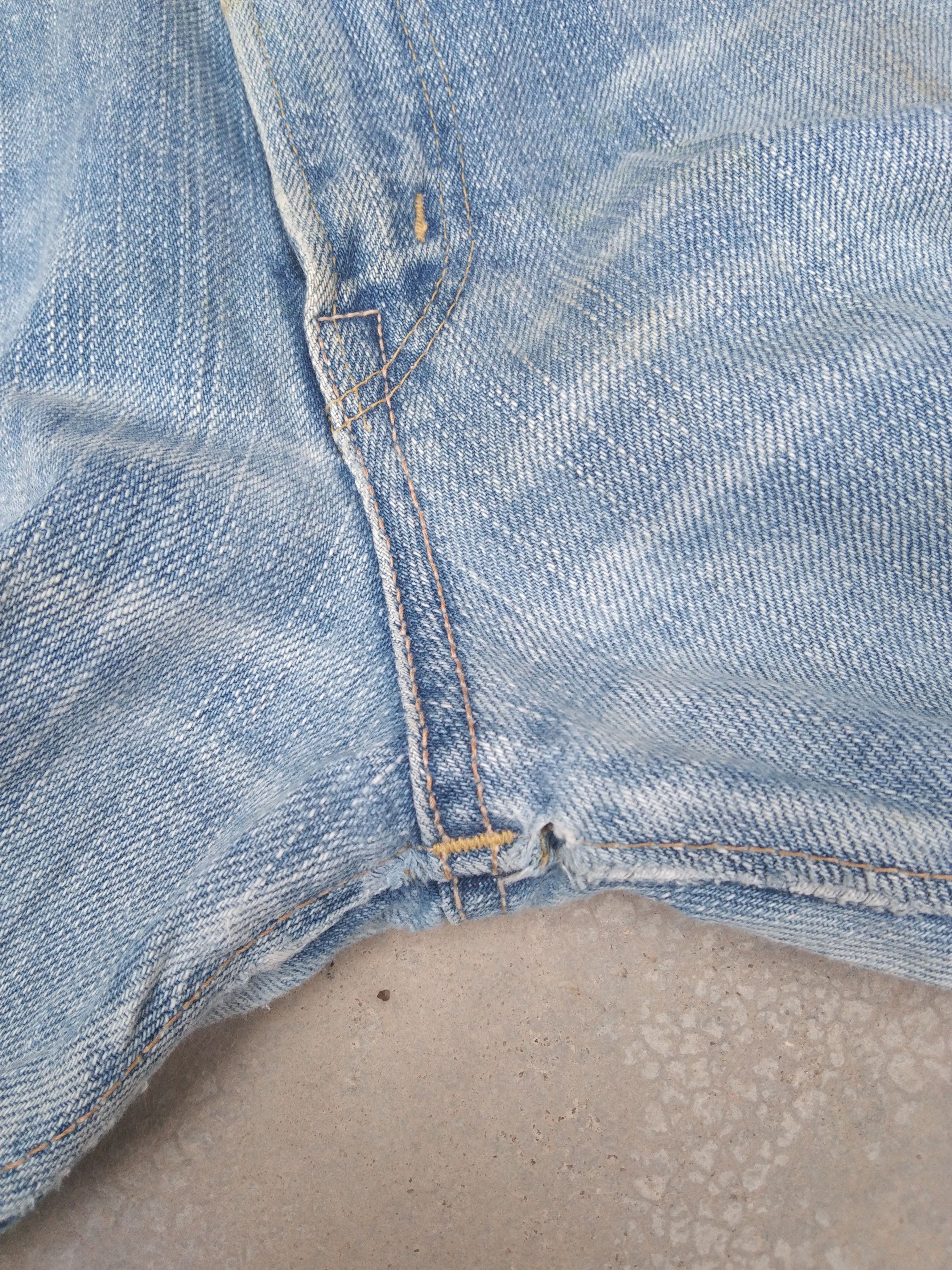 Japanese Brand Vintage Japan Edwin Selvedge Redline Distressed Jeans 34x31 Size US 34 / EU 50 - 6 Thumbnail