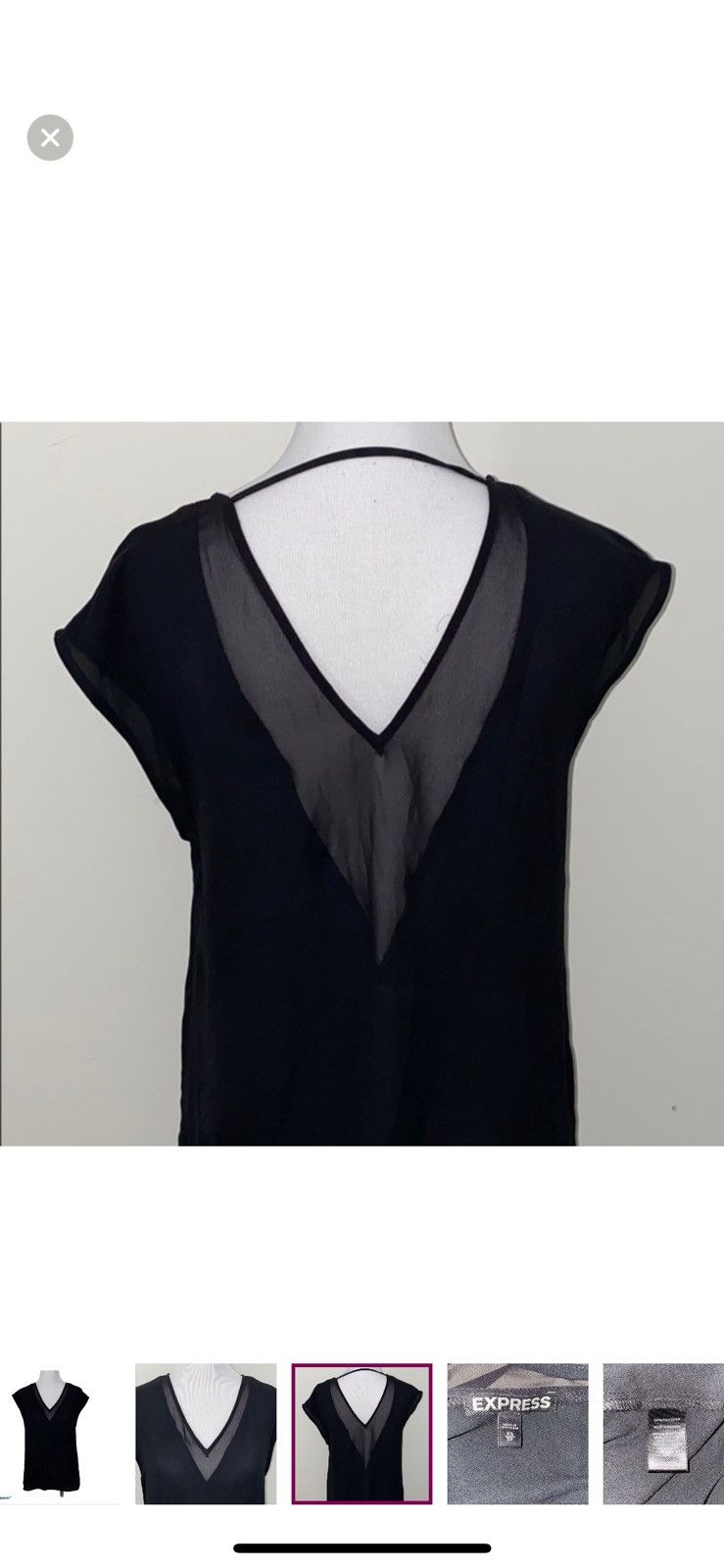 Express Express XS black v neck blouse Size XS / US 0-2 / IT 36-38 - 5 Thumbnail