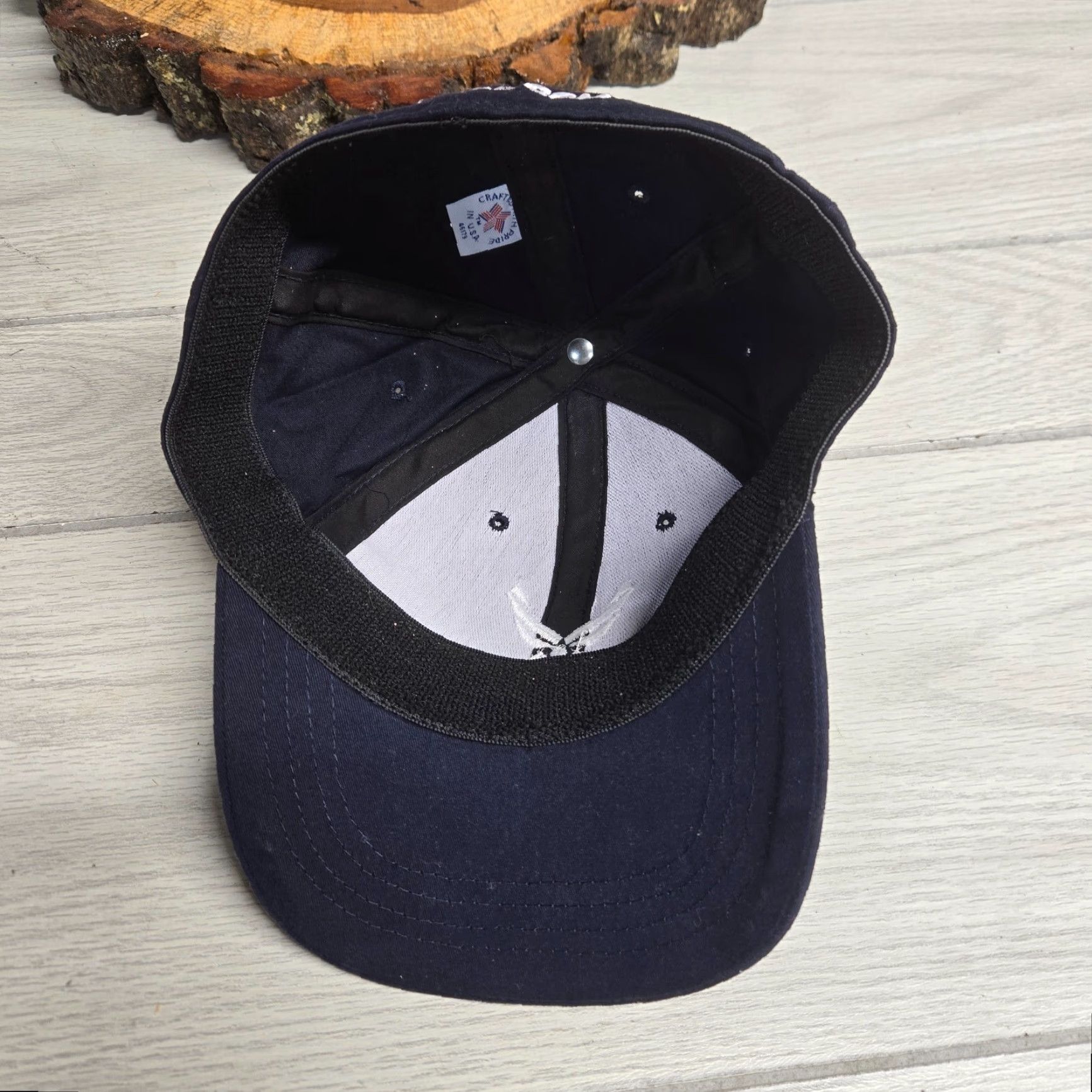 Vintage US Air Force Hat Cap Made In USA Fitted 7 3/8 Blue Baseball Cap Men 7 3/8 USA Hat Mens Cap Cap US Air Force Hat Blue 7 3/8 Size ONE SIZE - 5 Thumbnail