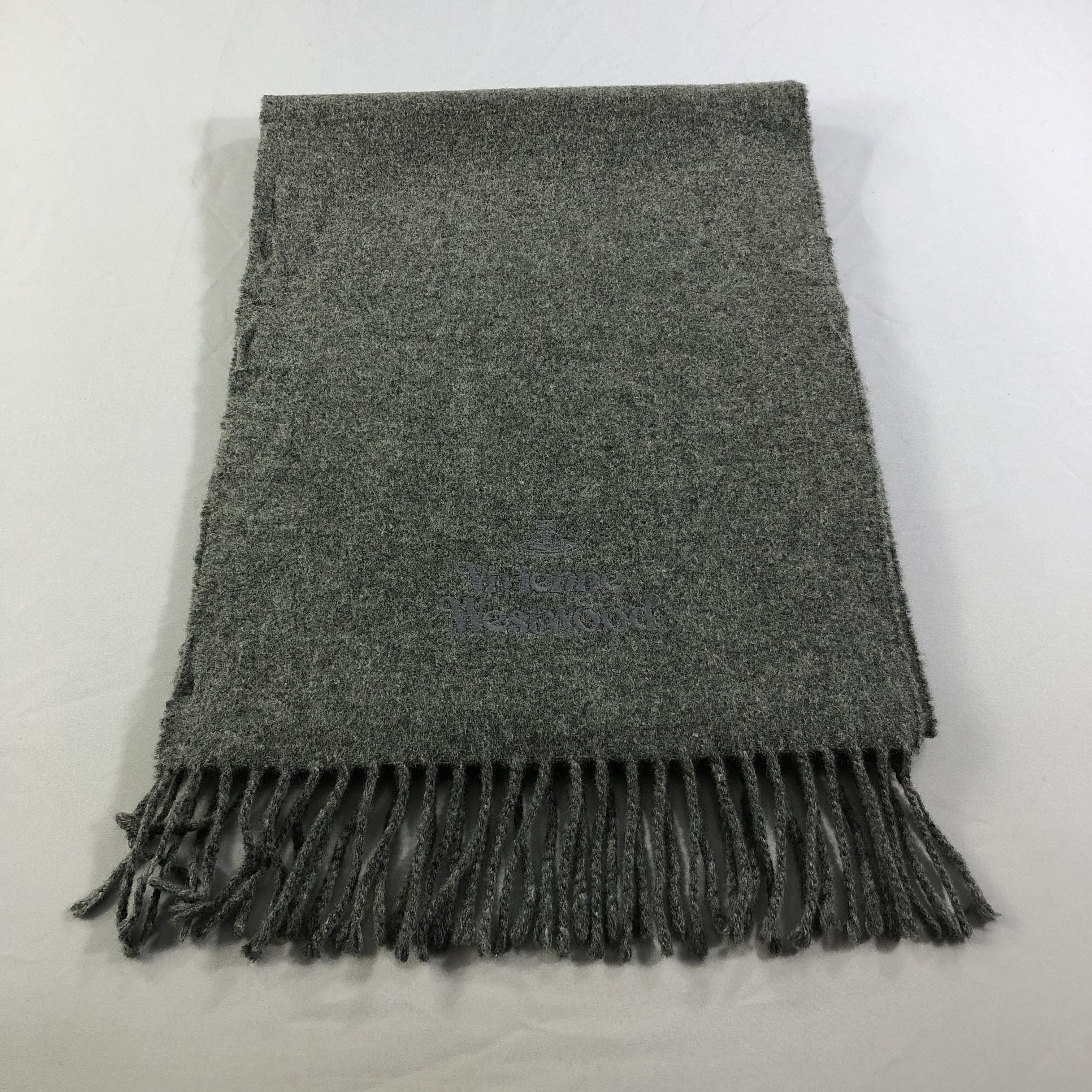 Vivienne Westwood Vivienne Westwood Plain Grey Wool Scarf Muffler V1574 Size ONE SIZE - 2 Thumbnail