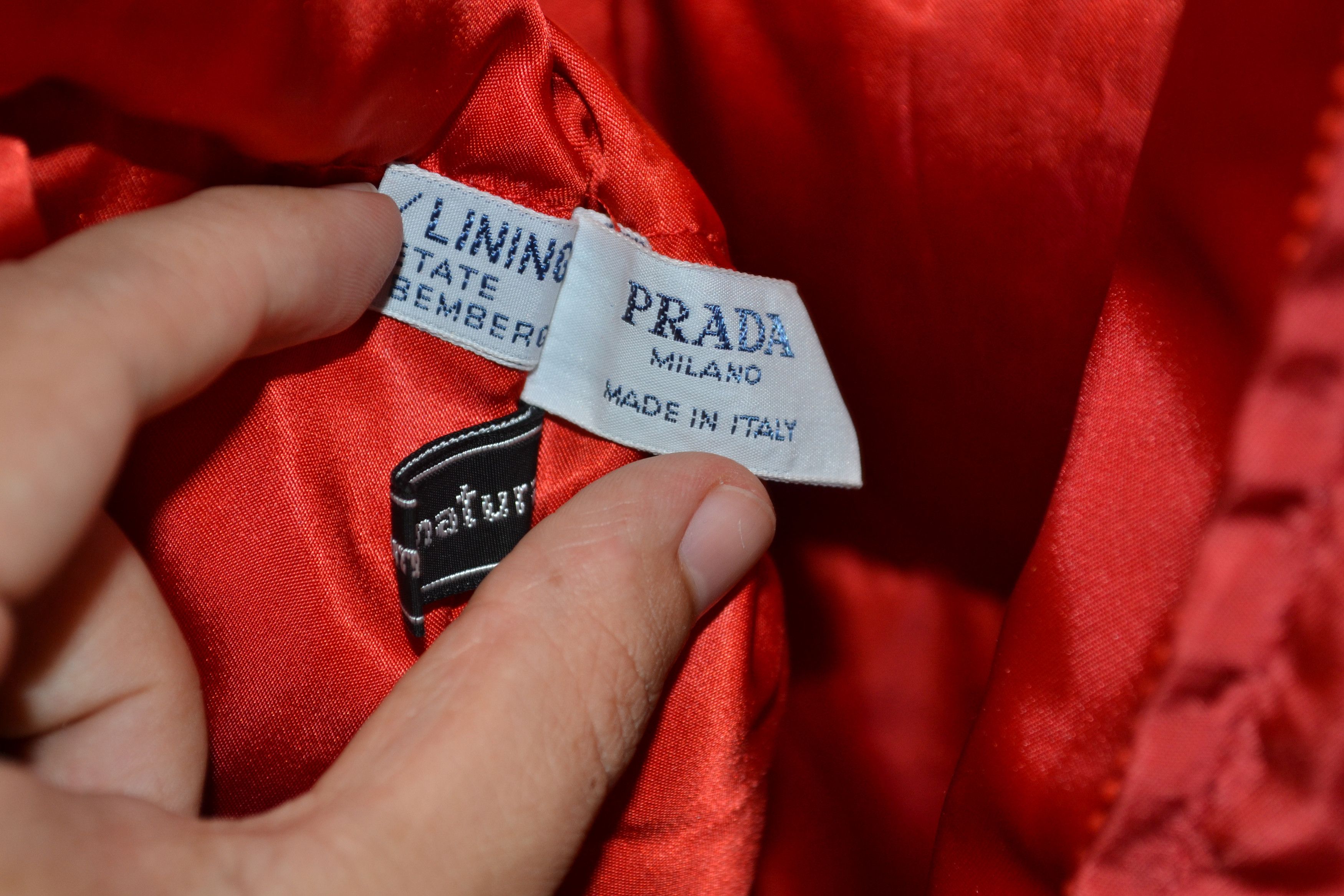 Prada PRADA Jacket Down Parka Coat Red Zip Hood Vintage Size L / US 10 / IT 46 - 8 Thumbnail